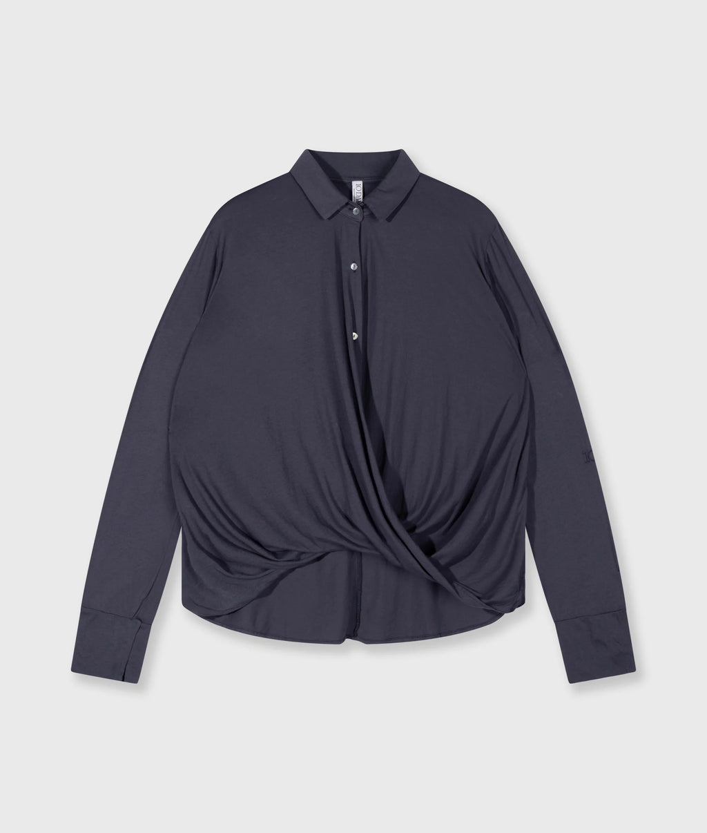 10 Days Wrap Bluse Steelblue