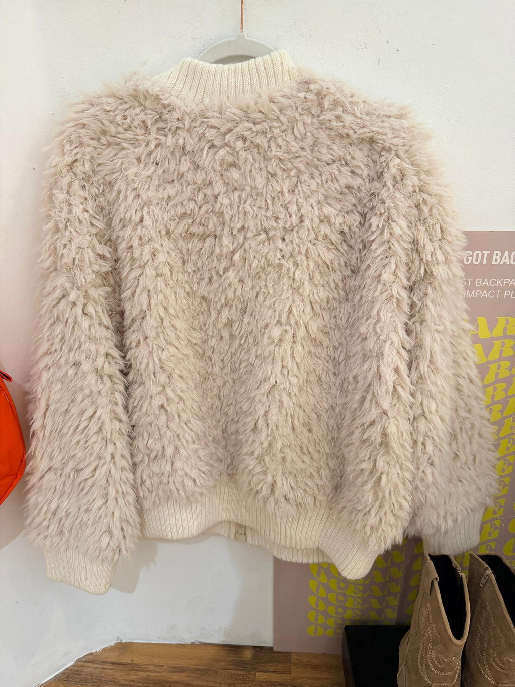 Liv Bergen Amsterdam New Teddy Jacke Creme