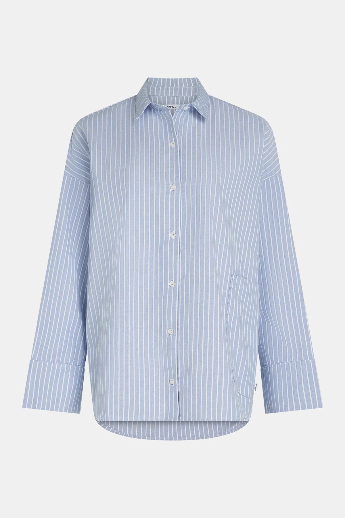 Penn&ink Bluse hellblau gestreift (W26Z927LTD)
