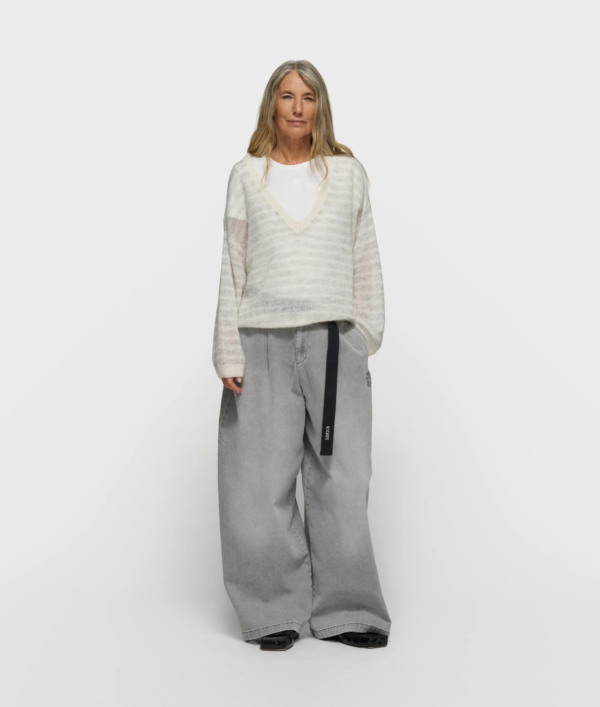 10 Days Wide Pants Jog Light Graphite ( hellgrau)