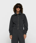 Zip Cardigan Baumwolle Fleece Antra Melee