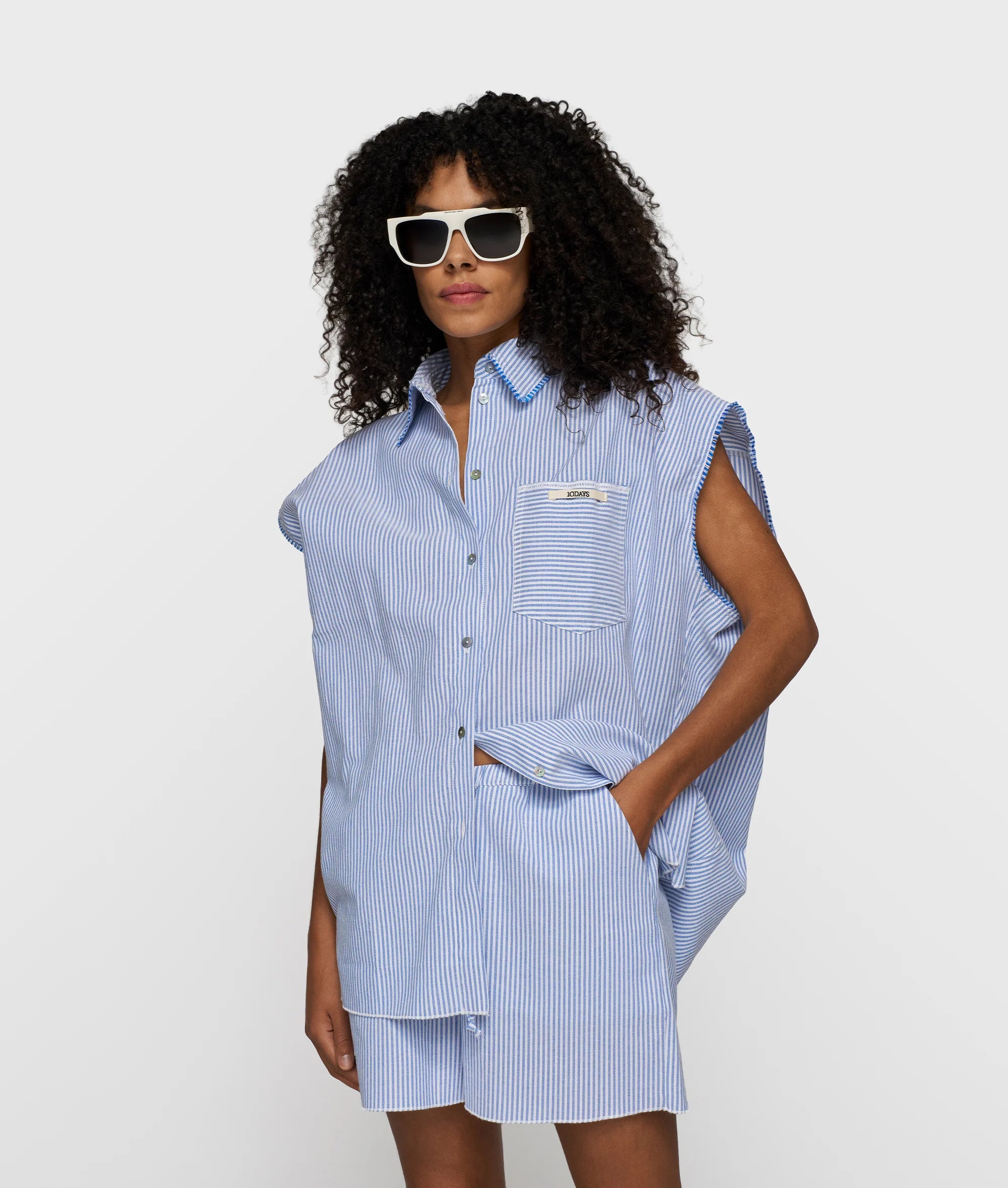 10 Days Cotton Bluse Stripes