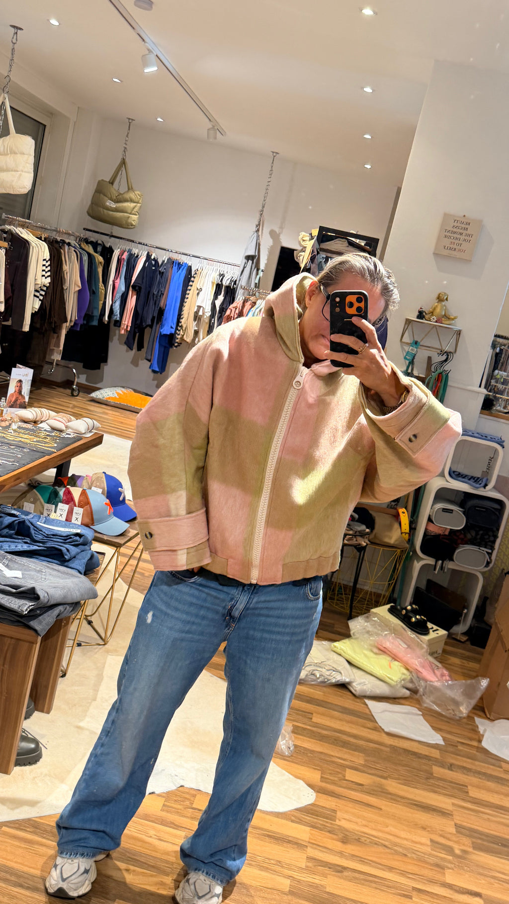 Liv Bergen Zamira Check Wolljacke oversized