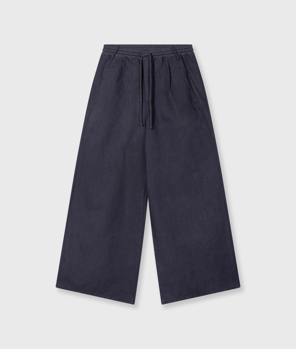 10 Days Cotton Linen Hose Steel Blue
