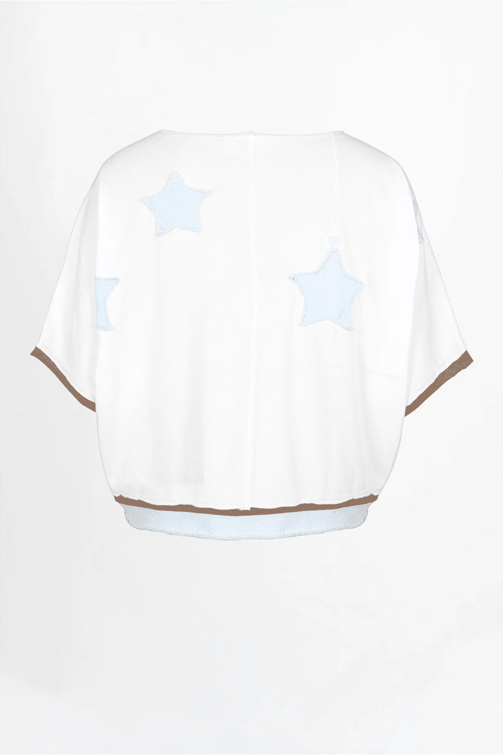 Love Joy Victory Shirt Rumbia Sternen Patches weiß