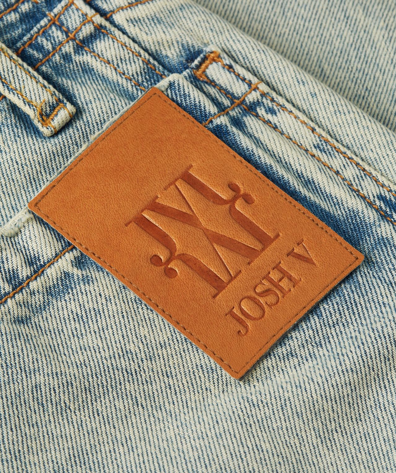 JOSH V Louella Mid-Rise-Wide-Leg Jeans Light Dirty Denim