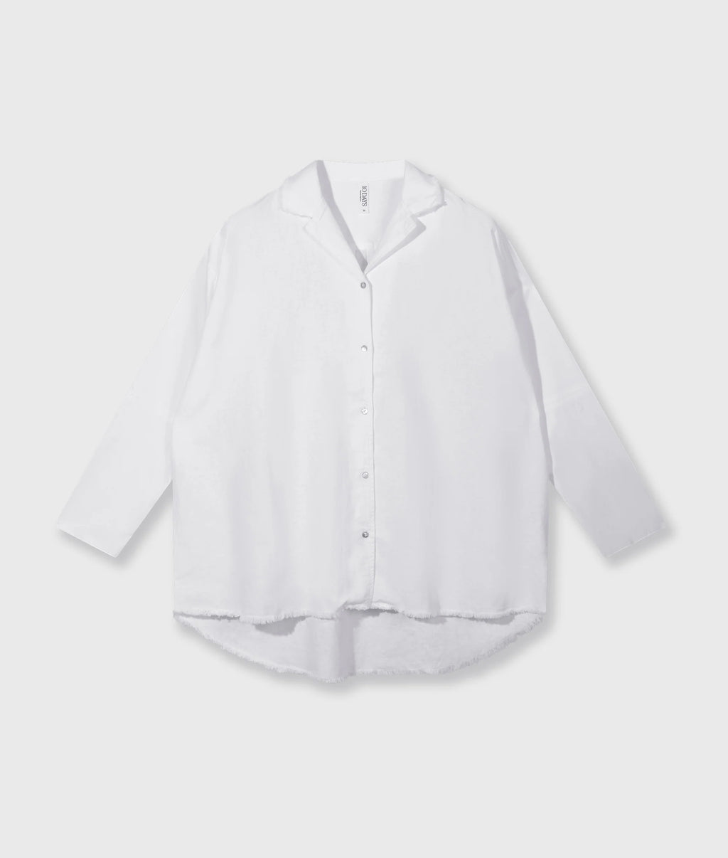 10 Days Cotton Linen Bluse weiß
