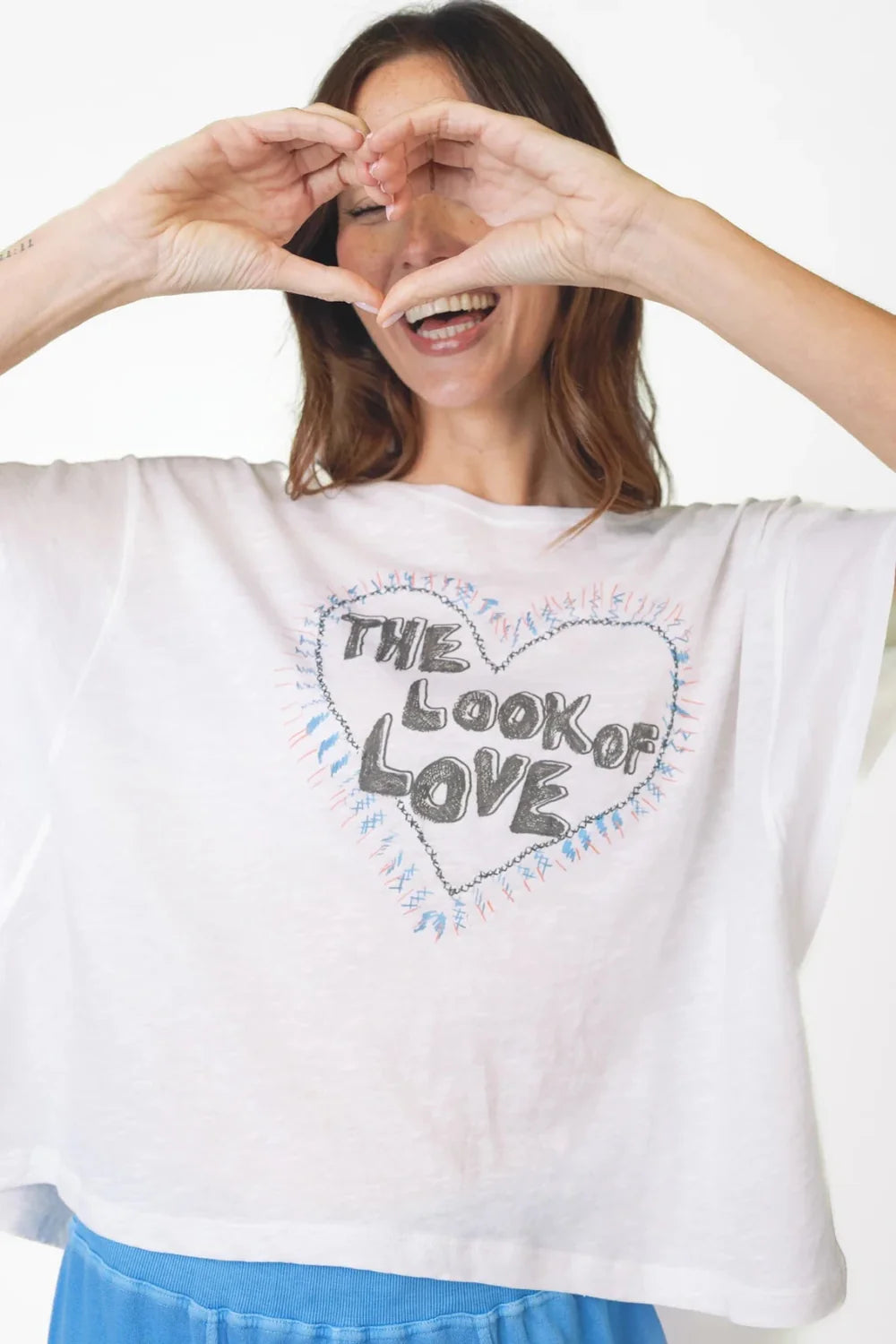 Love Joy Victory T-Shirt Skara mit Statement Druck