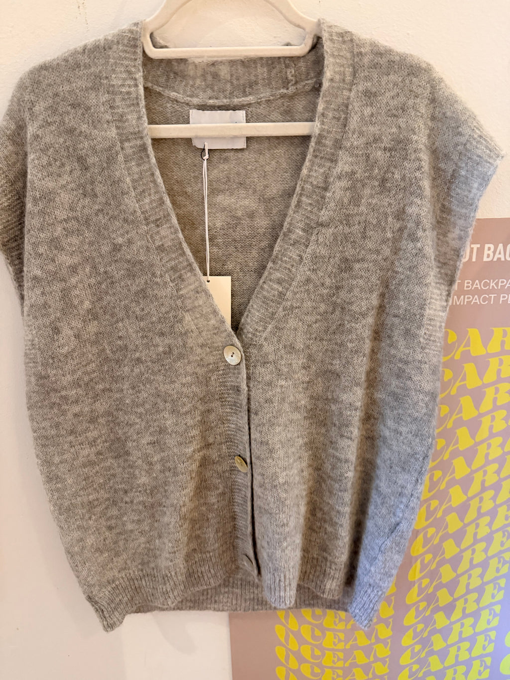 Simple The Brand SEPPA Gilet Weste grau Melange