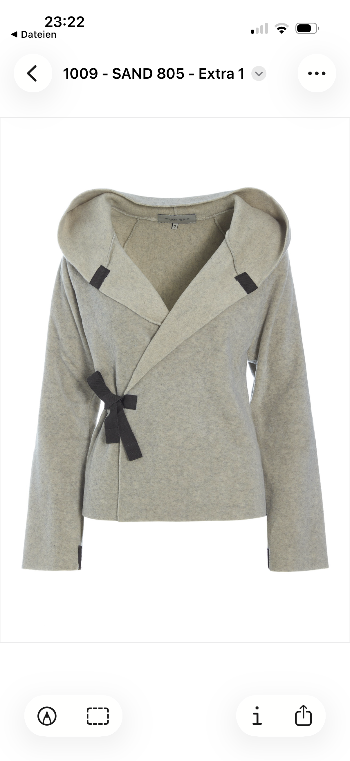 HSCP Henriette Steffensen Fleece Cardigan Sandfarben