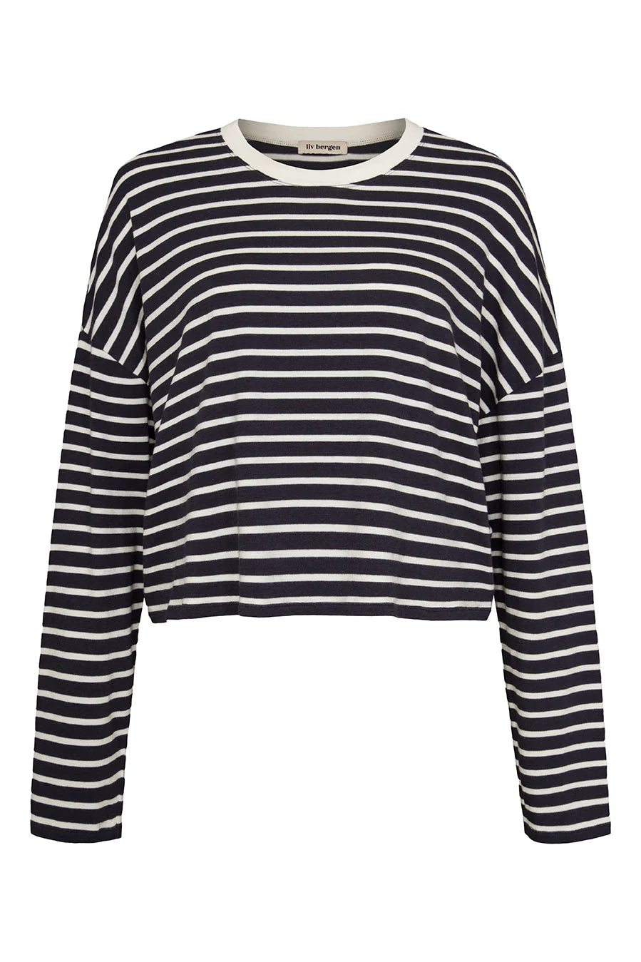 Liv Bergen Sweater Stripe in Marino ( Dunkelblau)