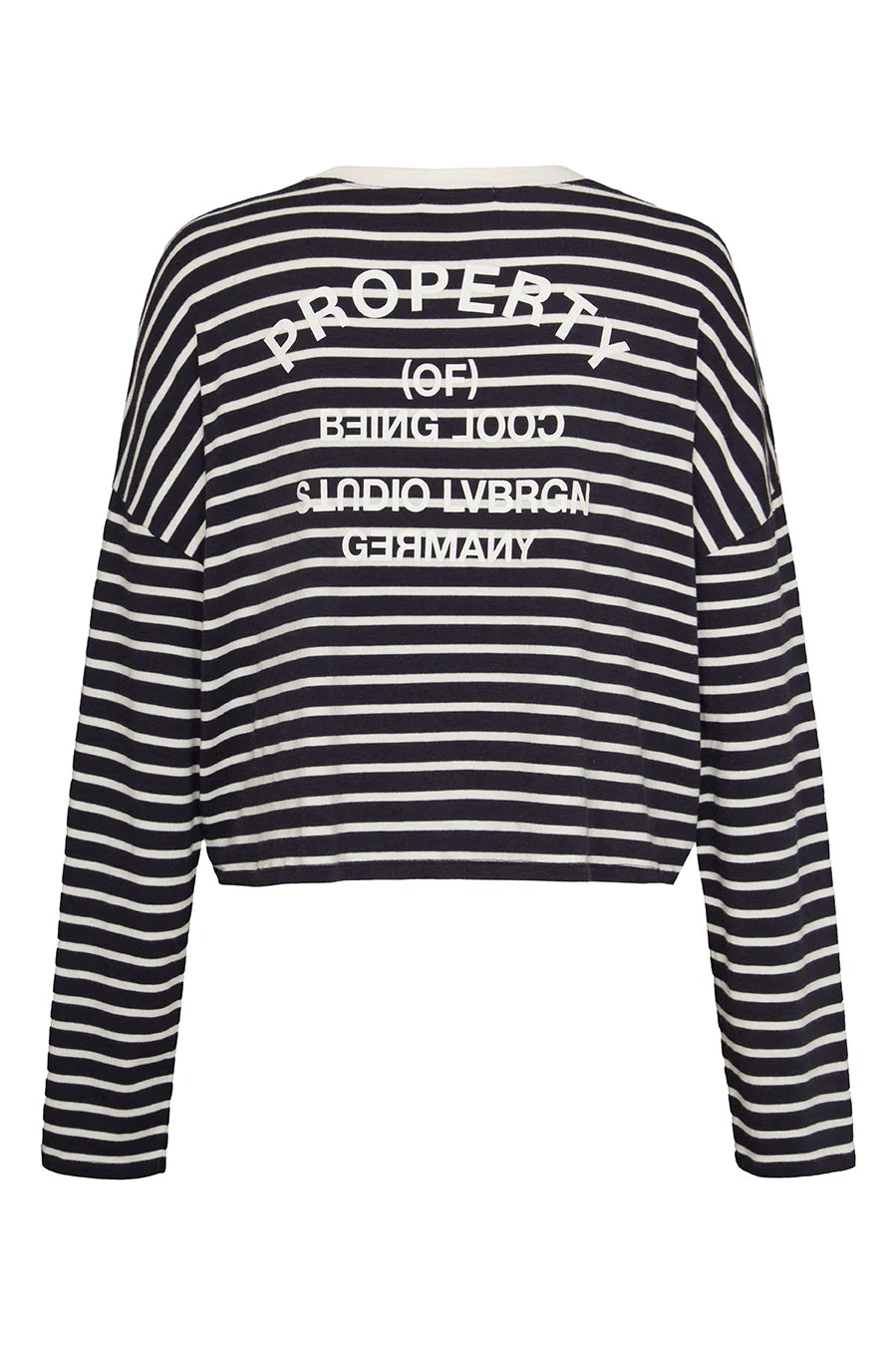 Liv Bergen Sweater Stripe in Marino ( Dunkelblau)