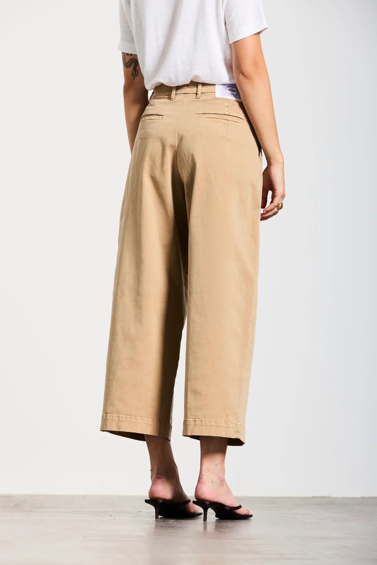 Goldgarn Denim BLUMENAU Culotte Wideleg Beige