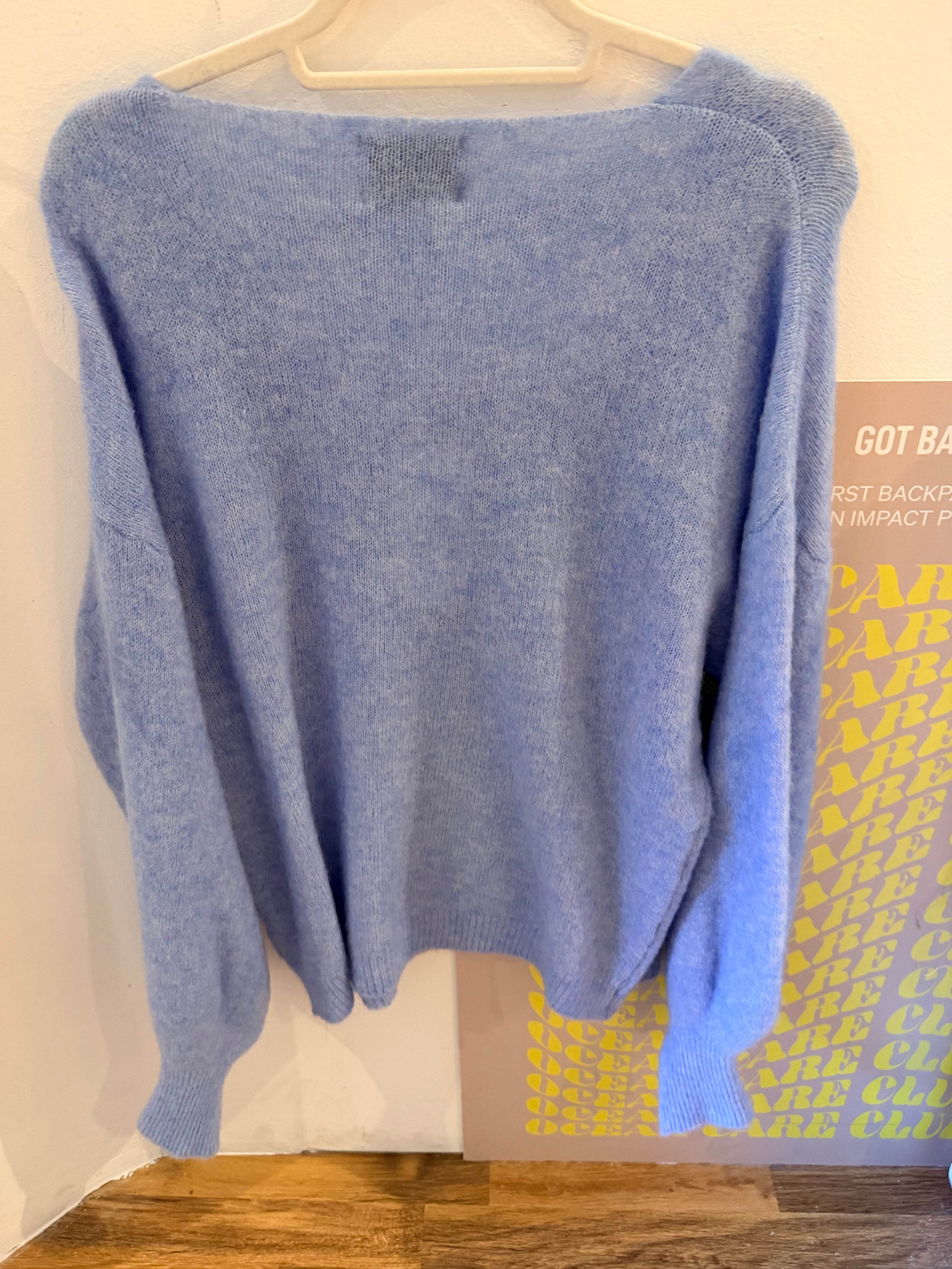 Simple The Brand Blush Pullover blau Melange