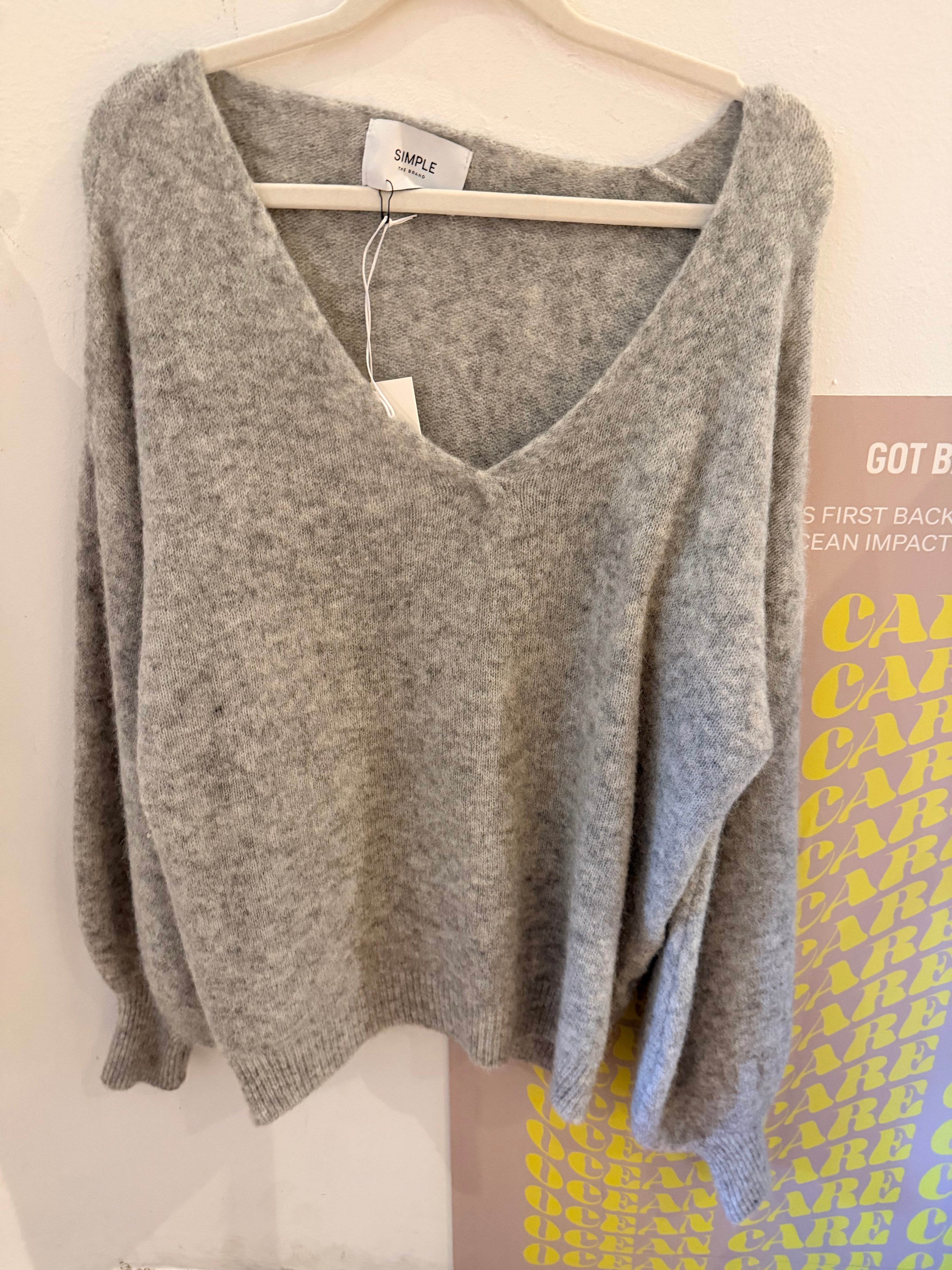 Simple The Brand Blush Pullovet grau Melange
