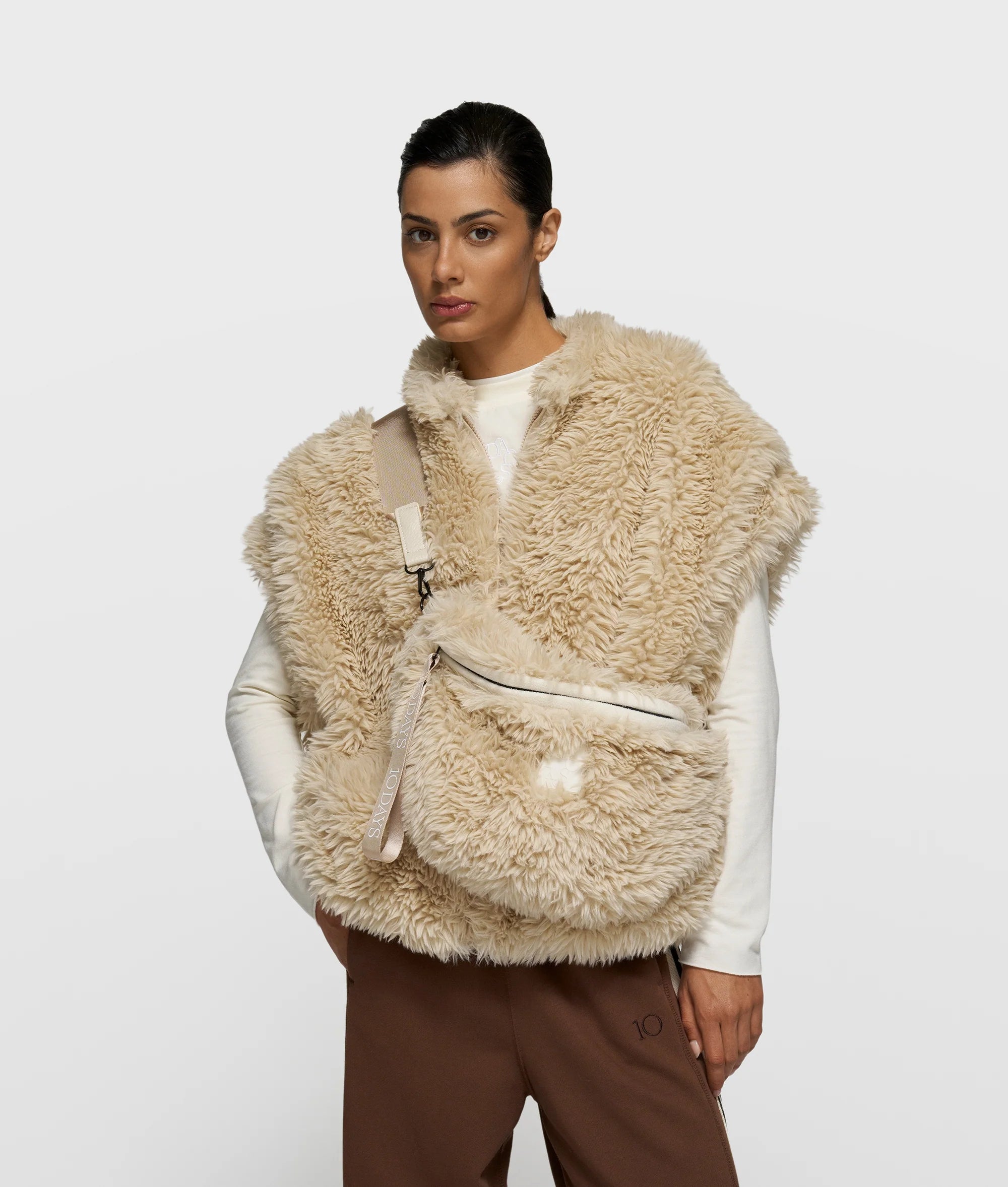 10 Days Fluffy Gilet Pearl Weste