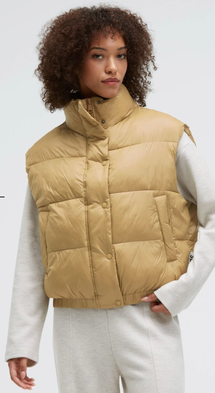 Senses The Label  Steppweste OW:E oversized light cognac