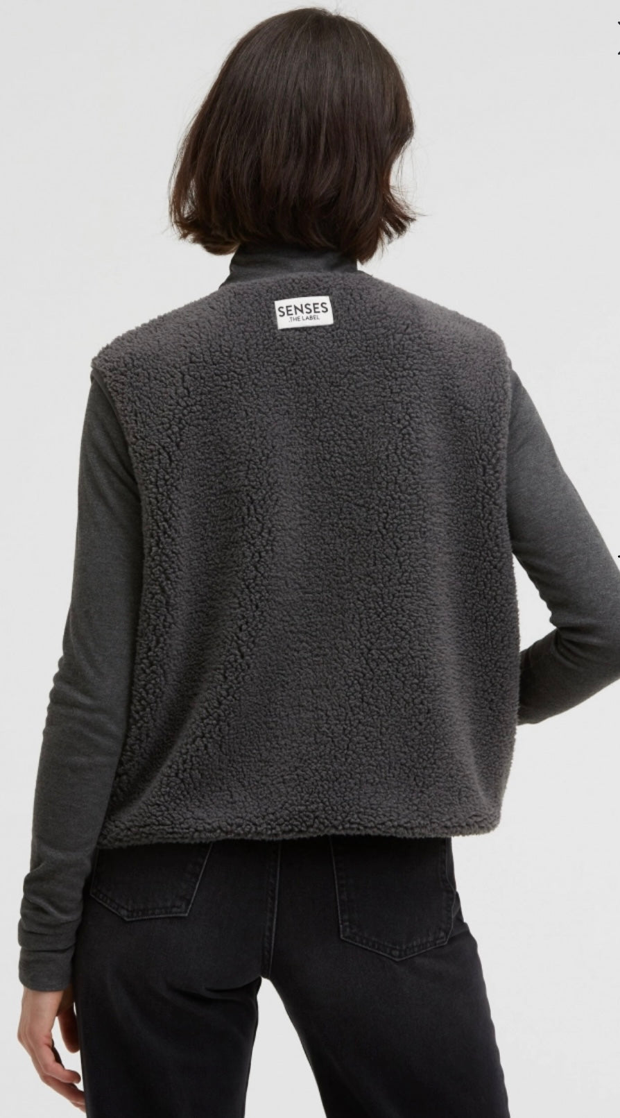 Senses The Label Weste SV:EA im Sherpa Look