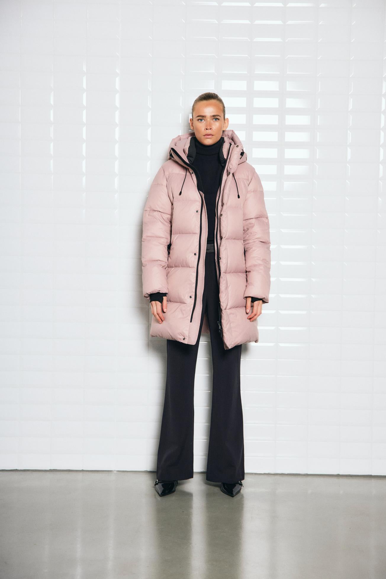 WBL Withblack ABBY 3/4 Puffer Coat Soft Rose