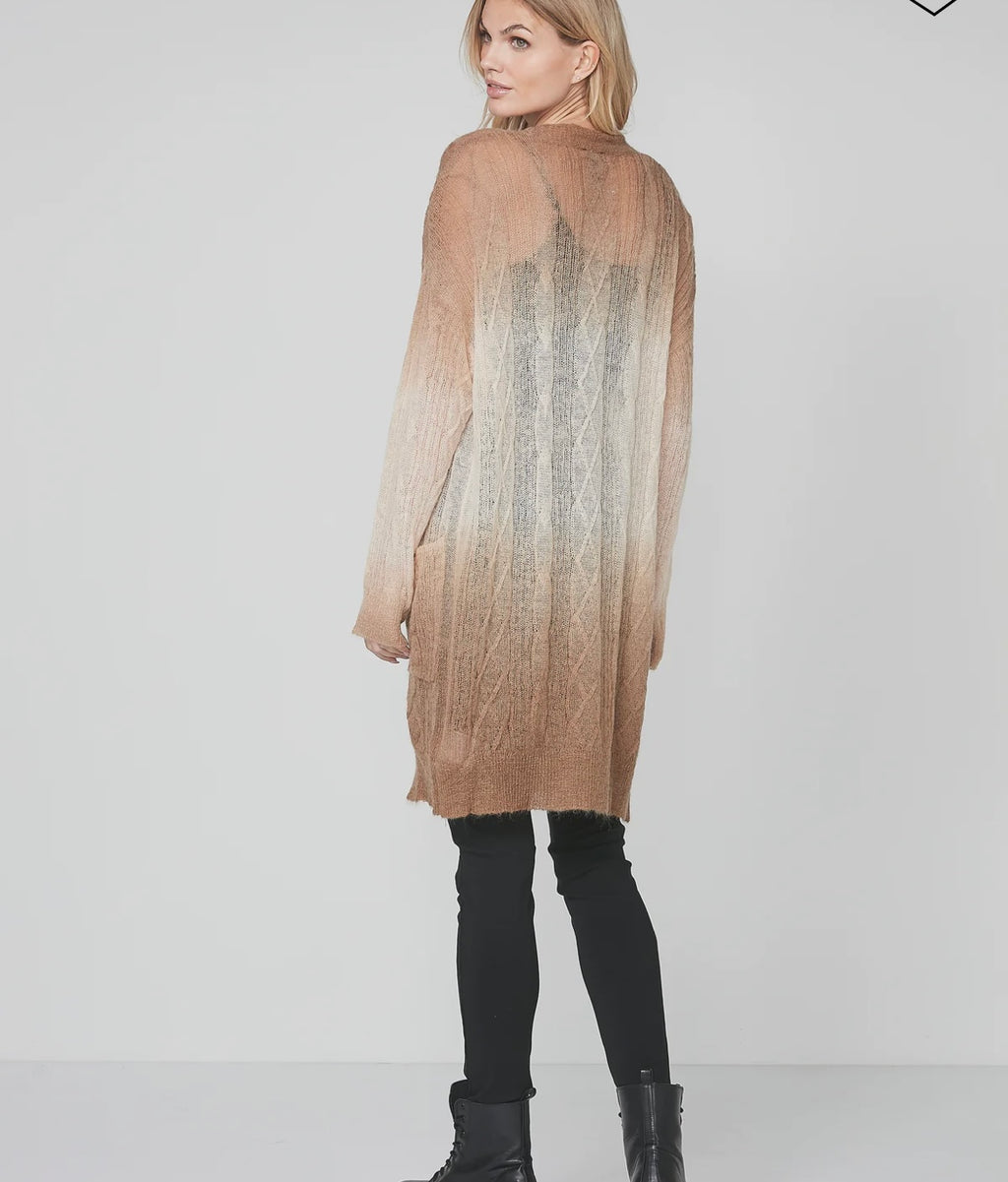 Nü RAIDA Feinstrick Strickjacke Camel Mix