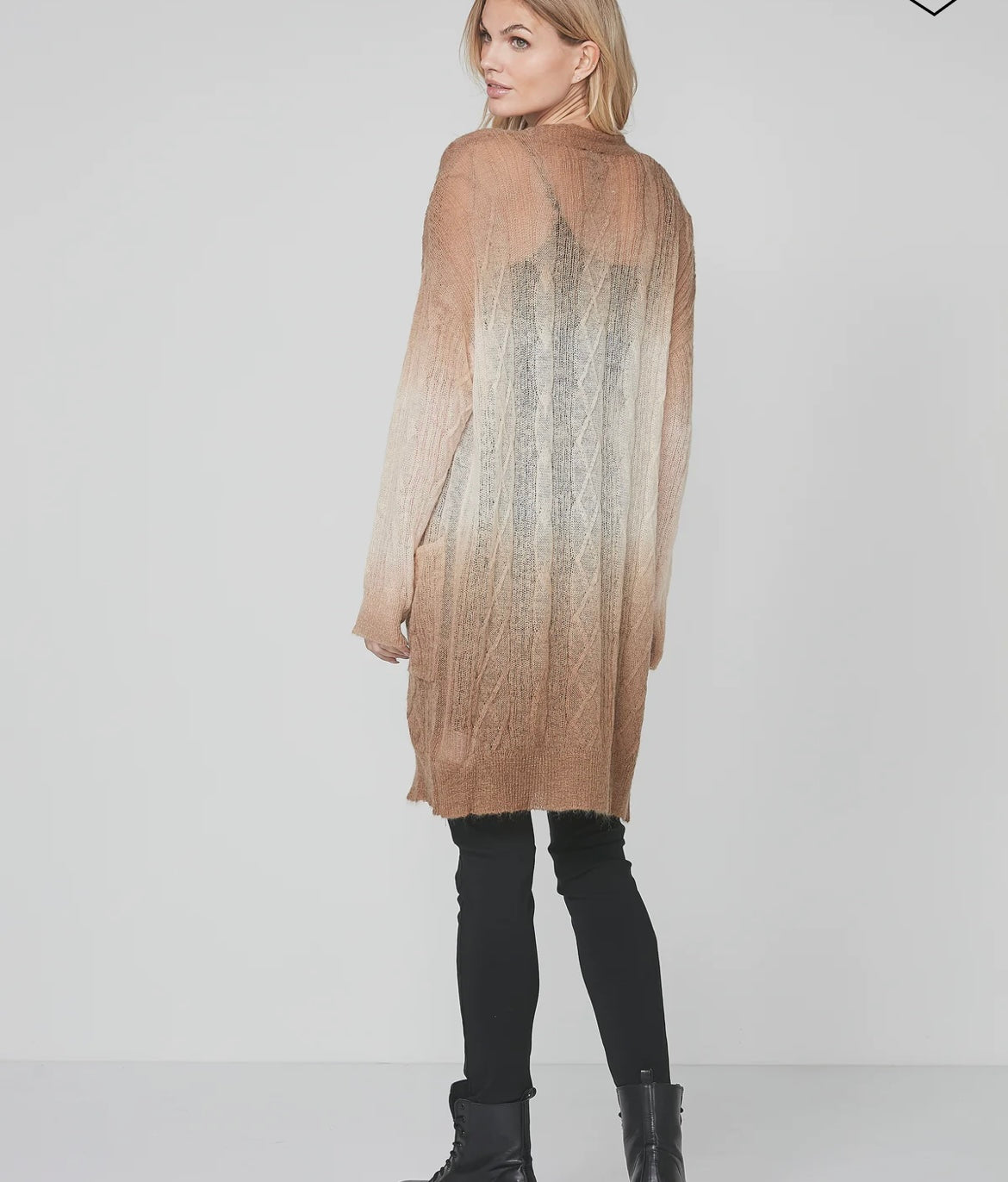 Nü RAIDA Feinstrick Strickjacke Camel Mix