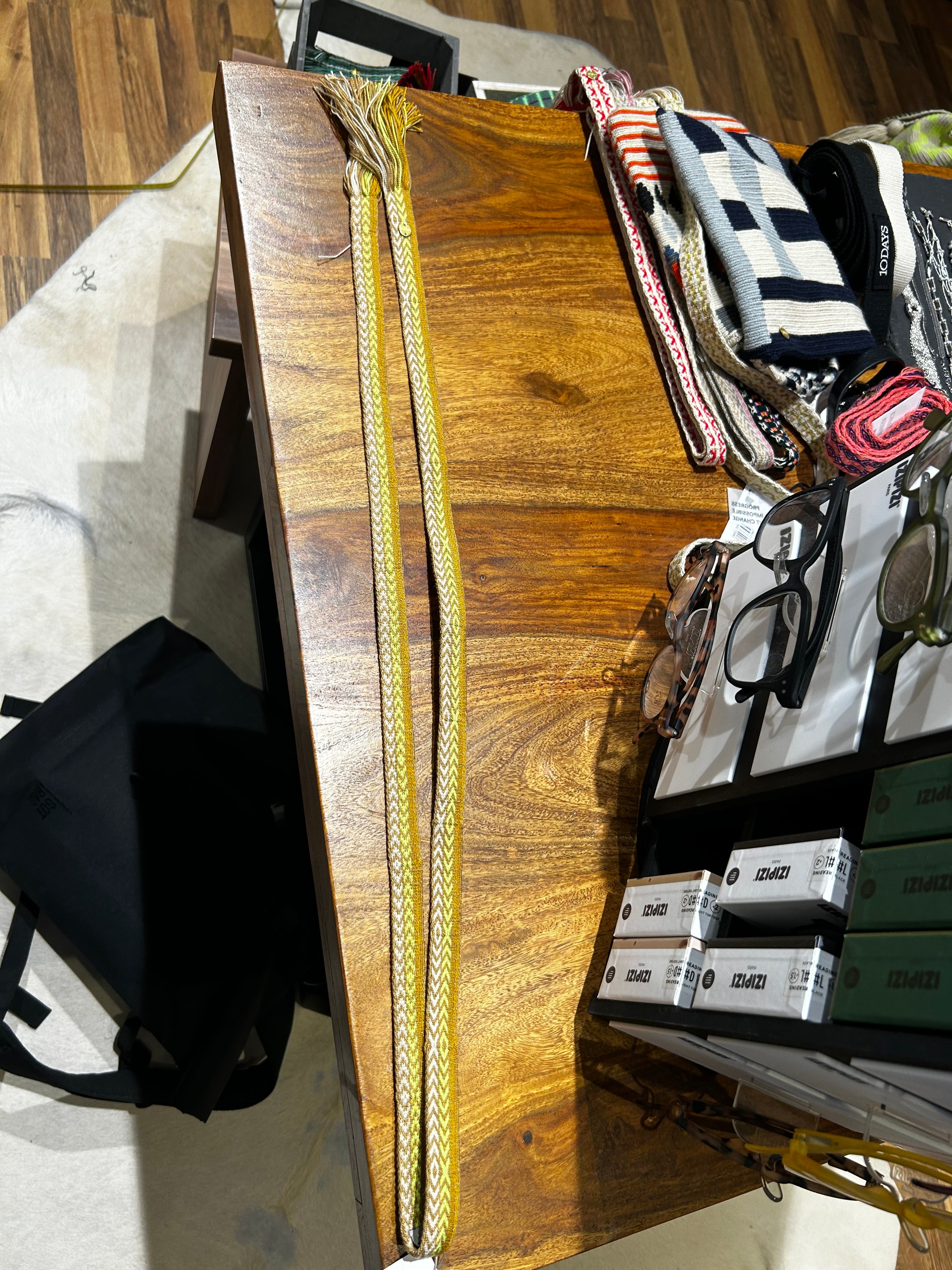 Guanabana Gürtel zum Knoten (Schmal) neongelb senffarben