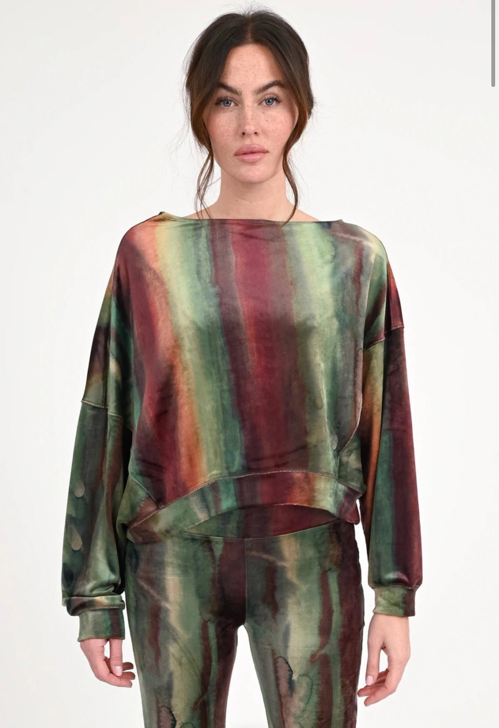 Love Joy Victory Velvet Cropped Sweatshirt Marti