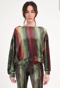 Love Joy Victory Velvet Cropped Sweatshirt Marti