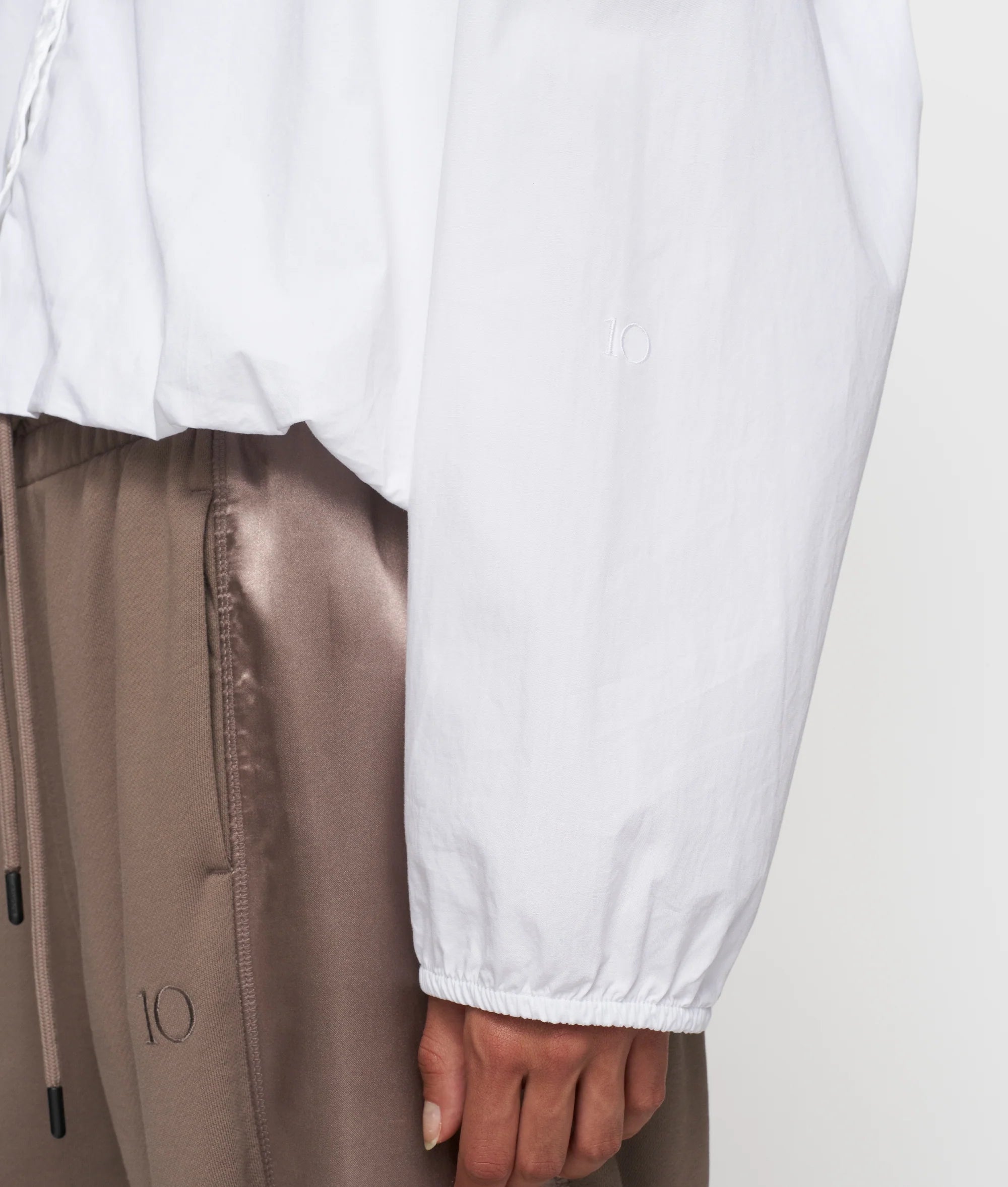 10 DAYS Cropped Smoking Bluse weiß