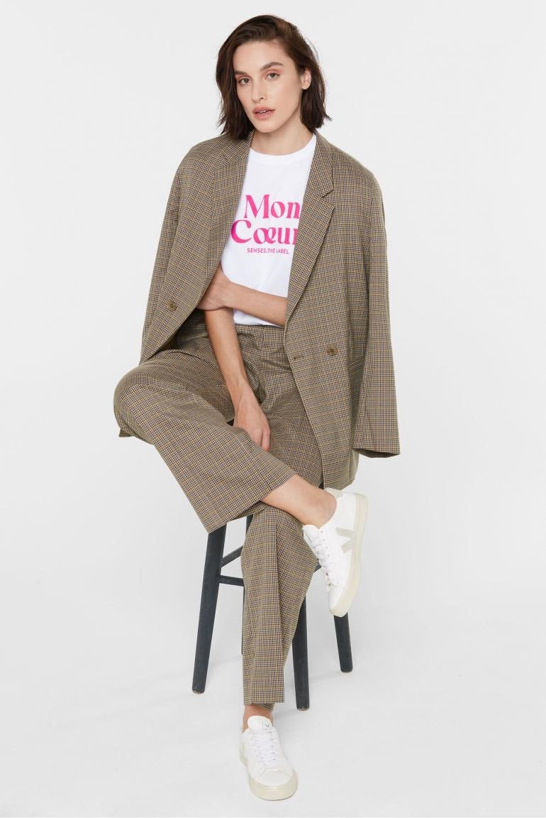 SENSES The Label Blazer FLO:RENCE mit Karo Muster und oversized Silhouette