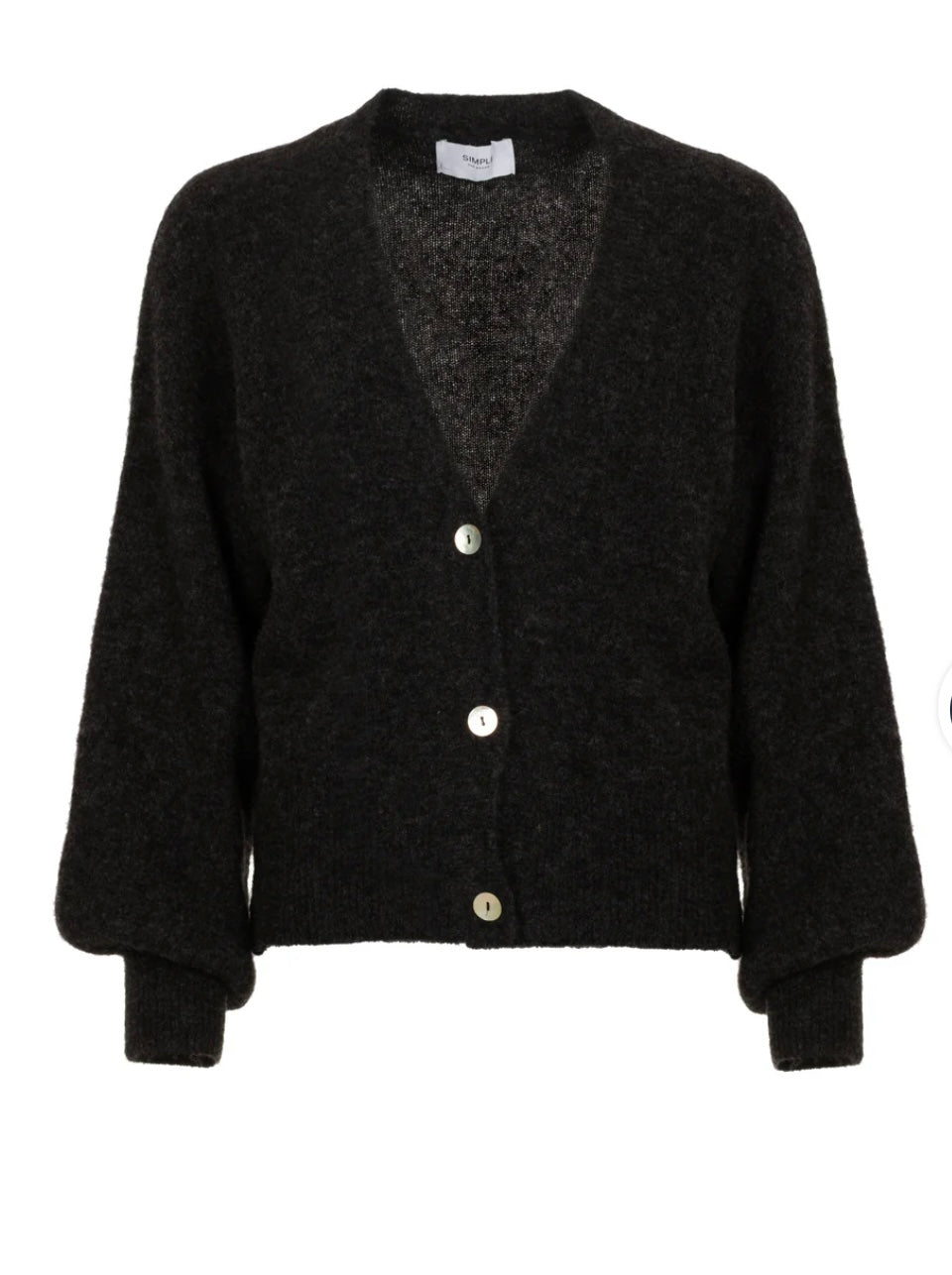 Simple The Brand Dix Cardigan Anthrazit Mel