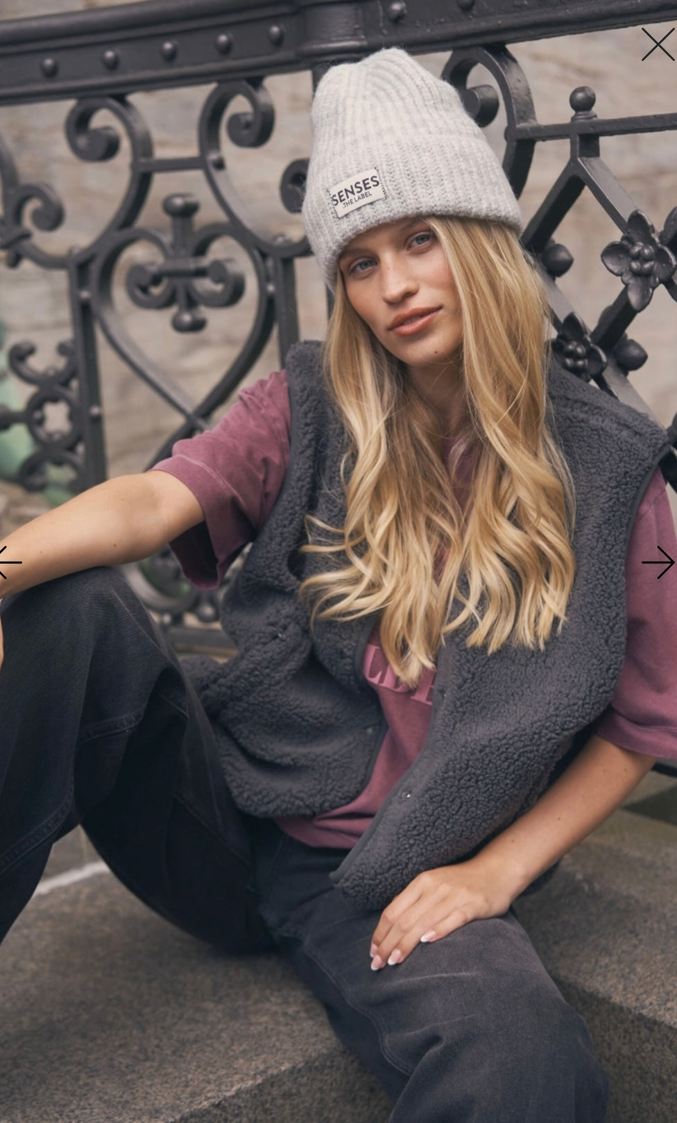 Senses The Label Weste SV:EA im Sherpa Look