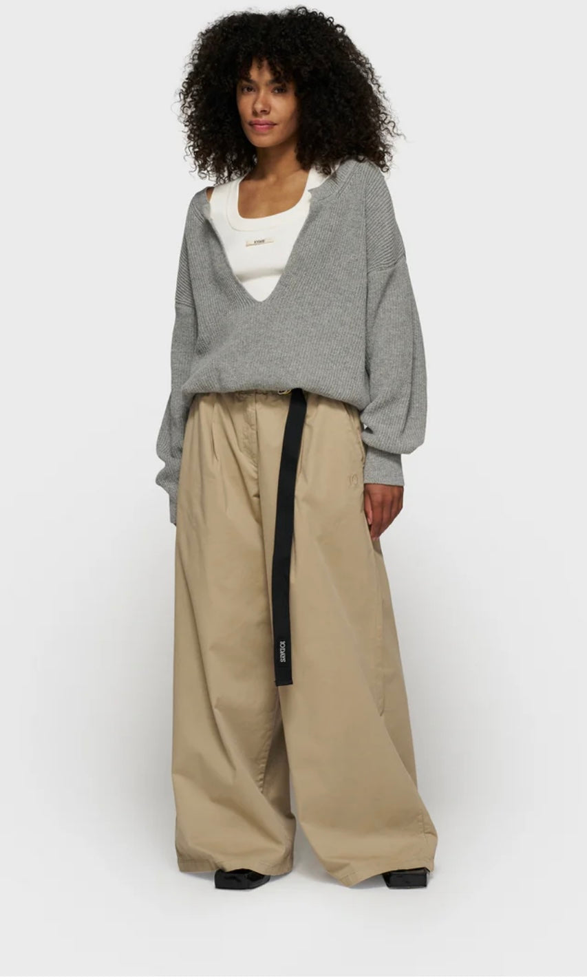 10 DAYS Wide Pants Twill Farbe Earth
