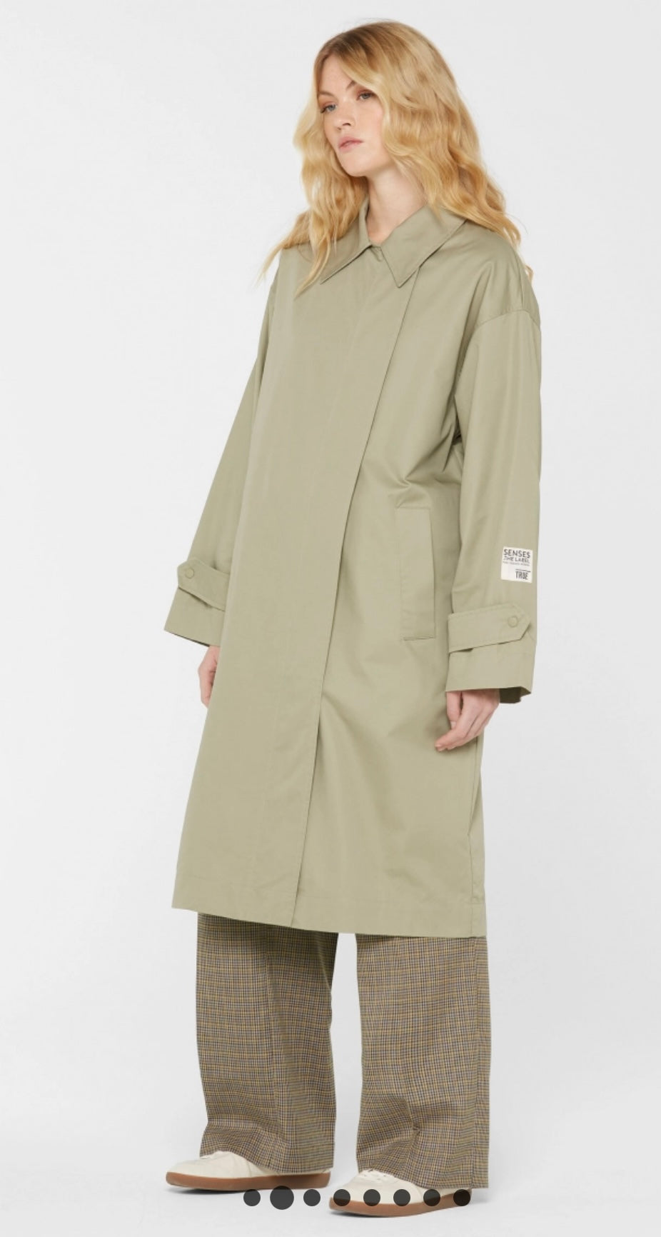SENSES The Label Car Coat ON:TA mit verdecktem Frontzipper Light sage