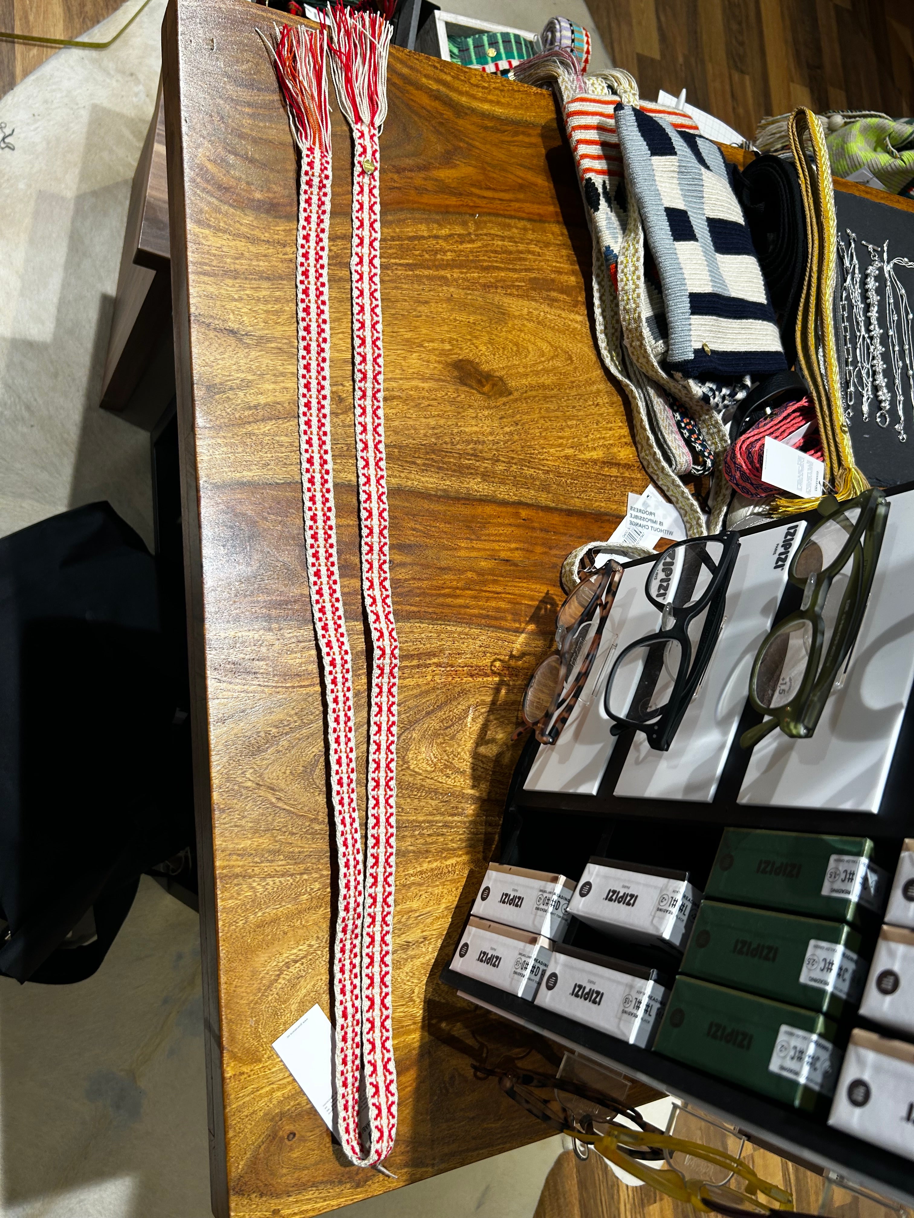 Guanabana Gürtel zum Knoten (Schmal) rot