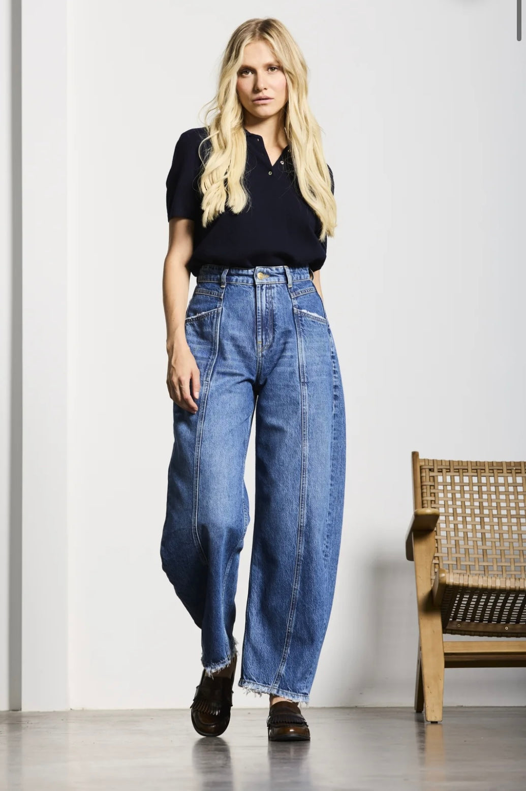 Goldgarn Denim Luzenberg Barrell Leg Mid Blue