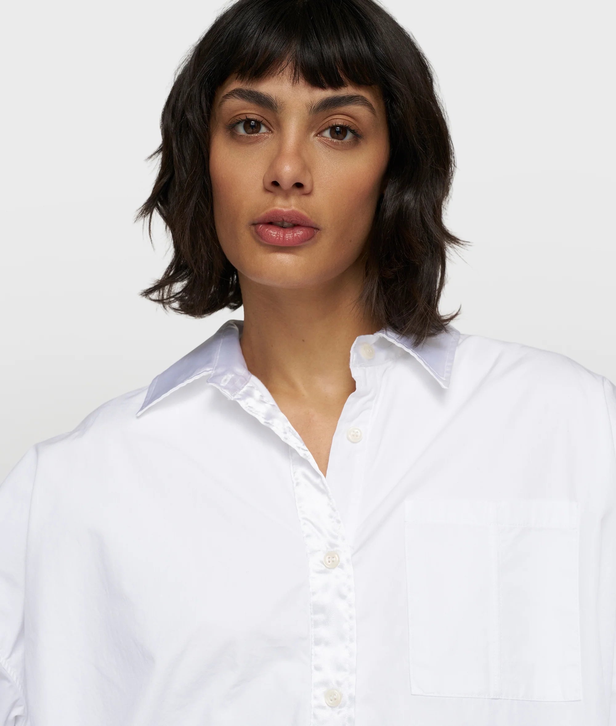 10 DAYS Cropped Smoking Bluse weiß