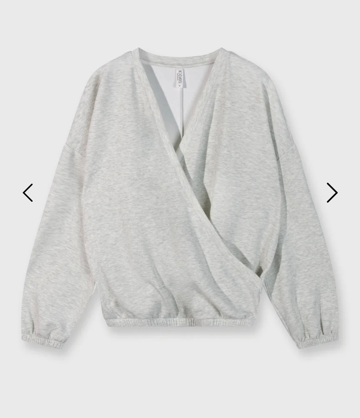 10 DAYS Soft Scuba Dance Sweater White Grey Melee