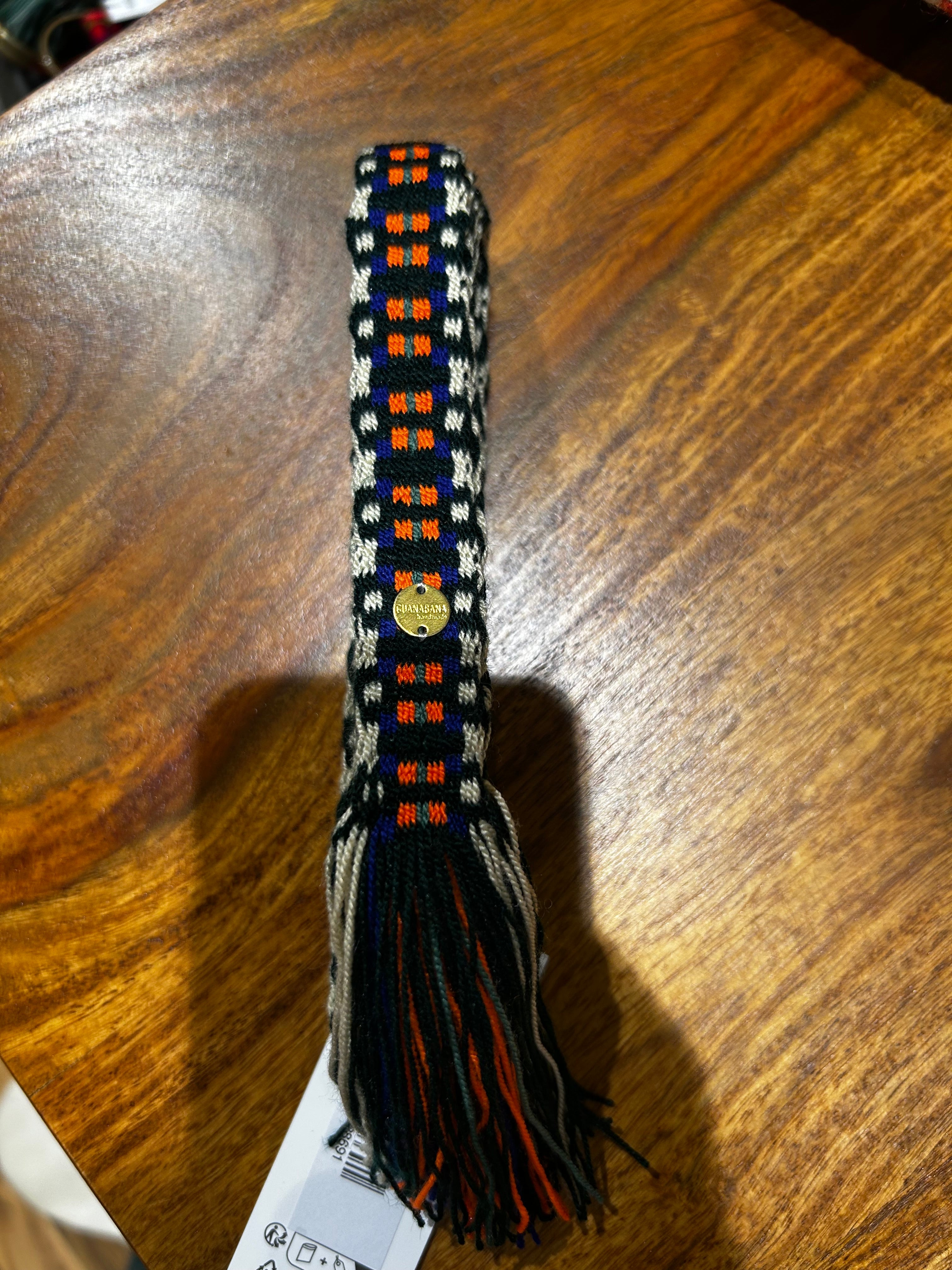 Guanabana Gürtel zum Knoten (Schmal) dunkelblau orange