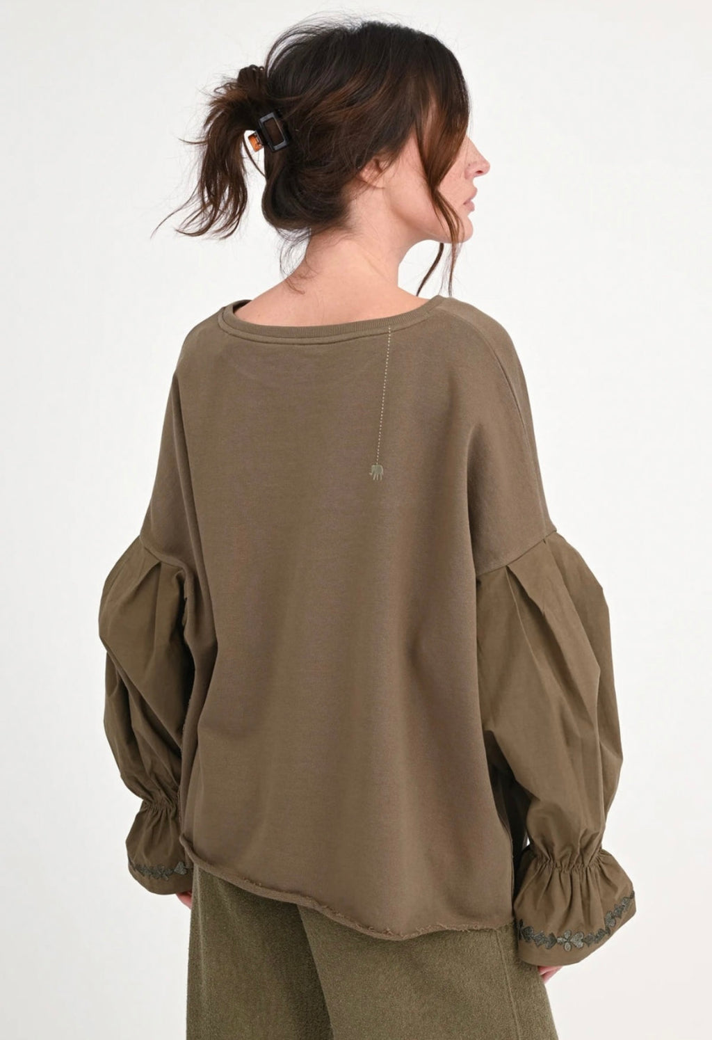 Love Joy Victory Sweatshirt Salem mit Materialmix