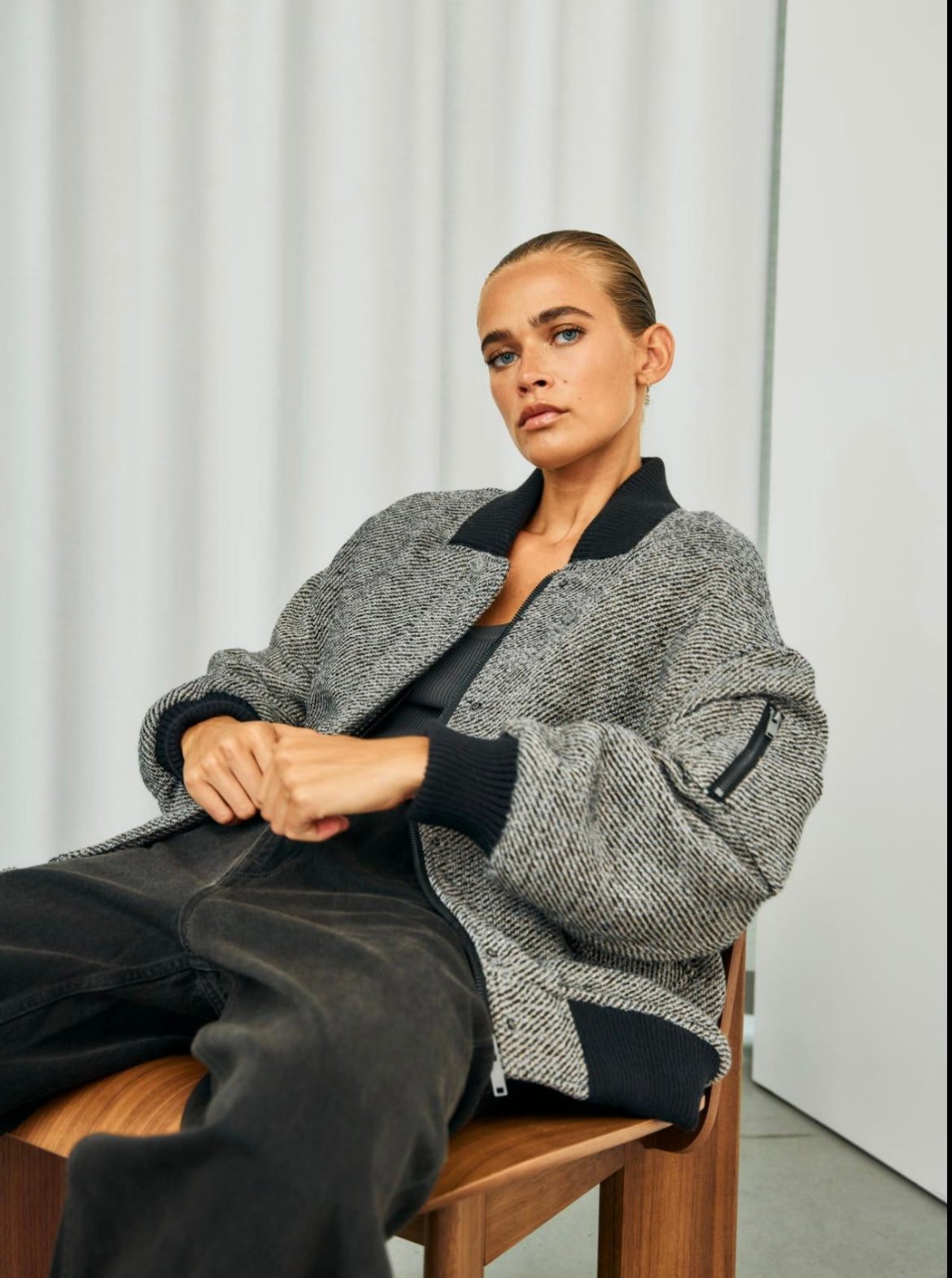 WB Withblack Kally Wool Bomber