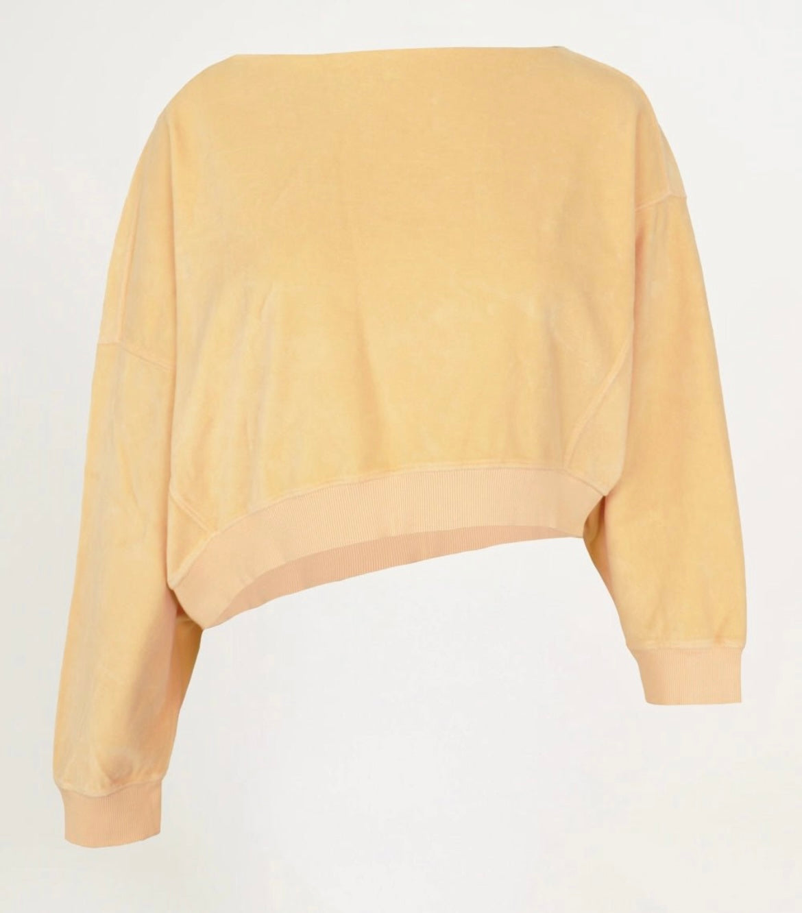Love Joy Victory Velvet Cropped Sweatshirt Marti Peach