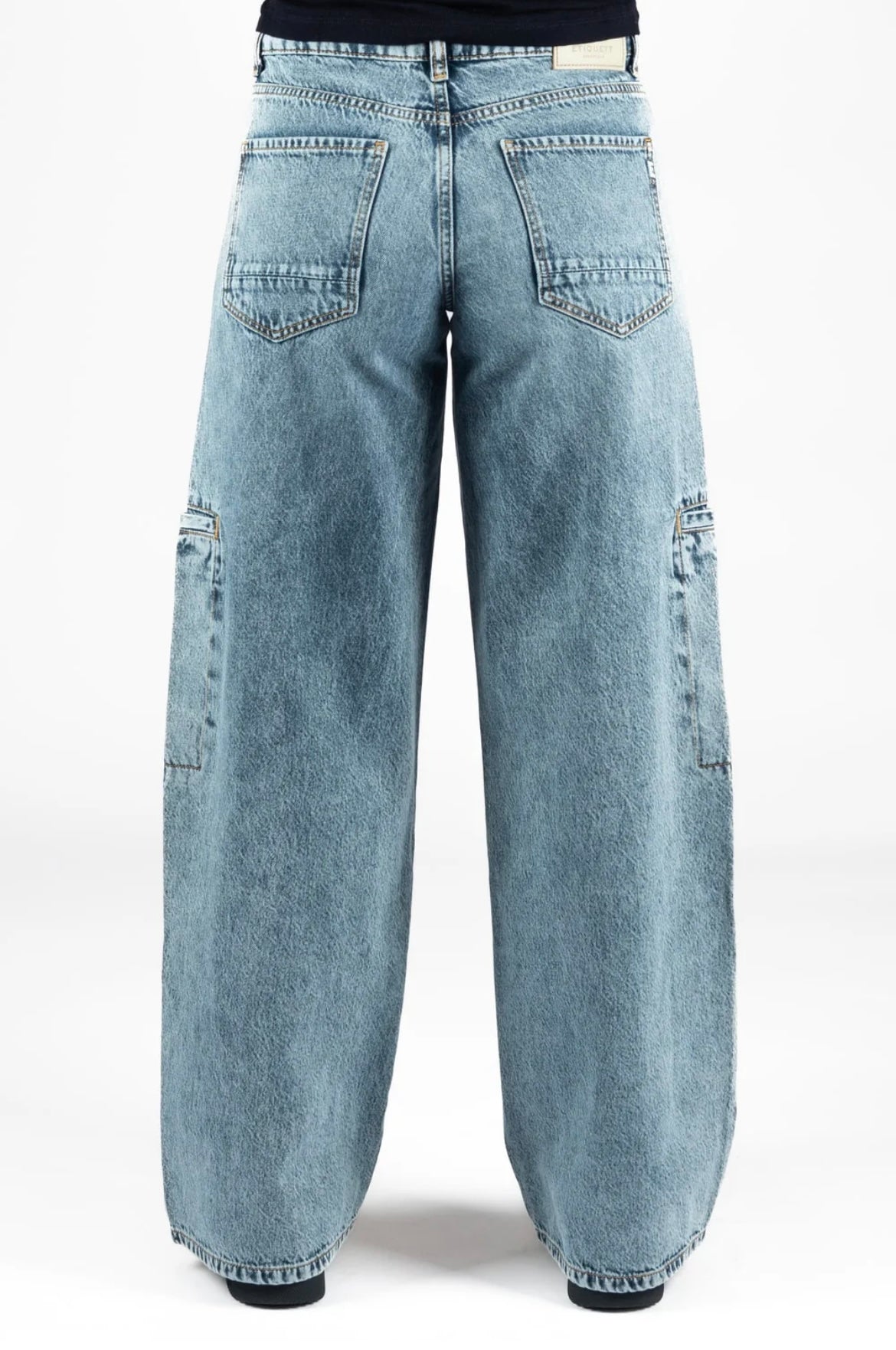 ETIQUETT Lola Wideleg Cargo Jeans Dark Night