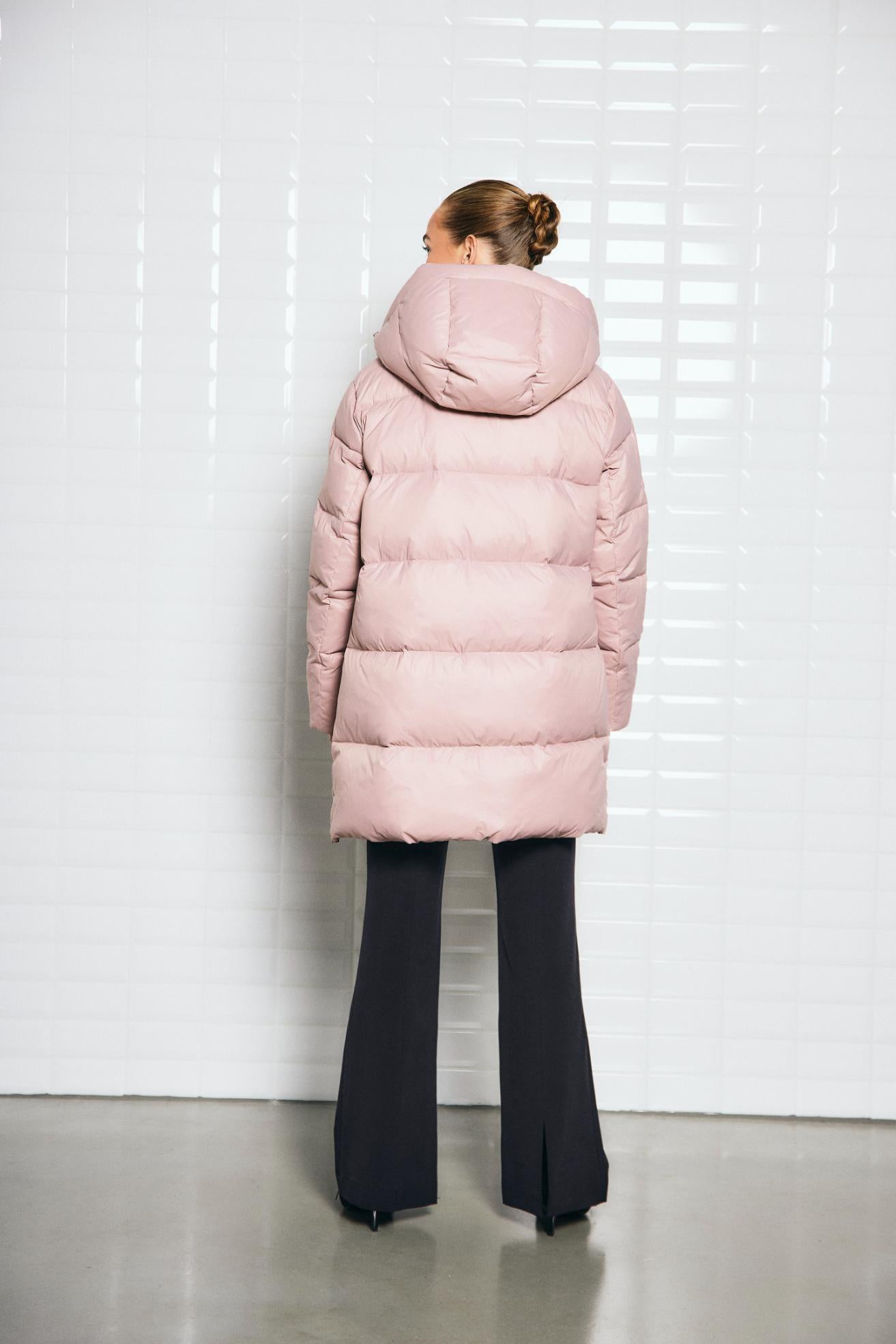 WBL Withblack ABBY 3/4 Puffer Coat Soft Rose