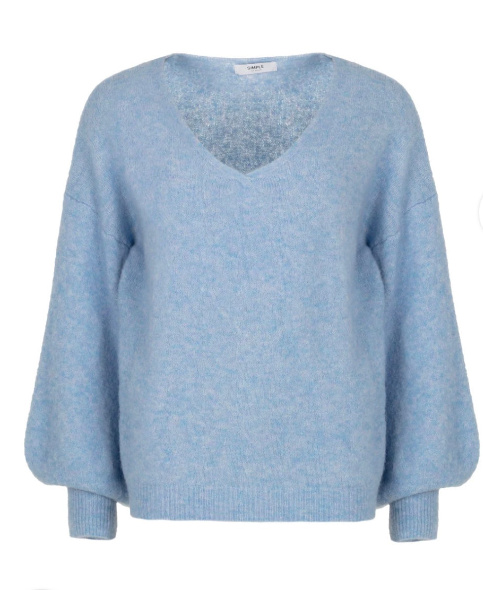 Simple the Brand Deux Sweater Sky Blue Mel
