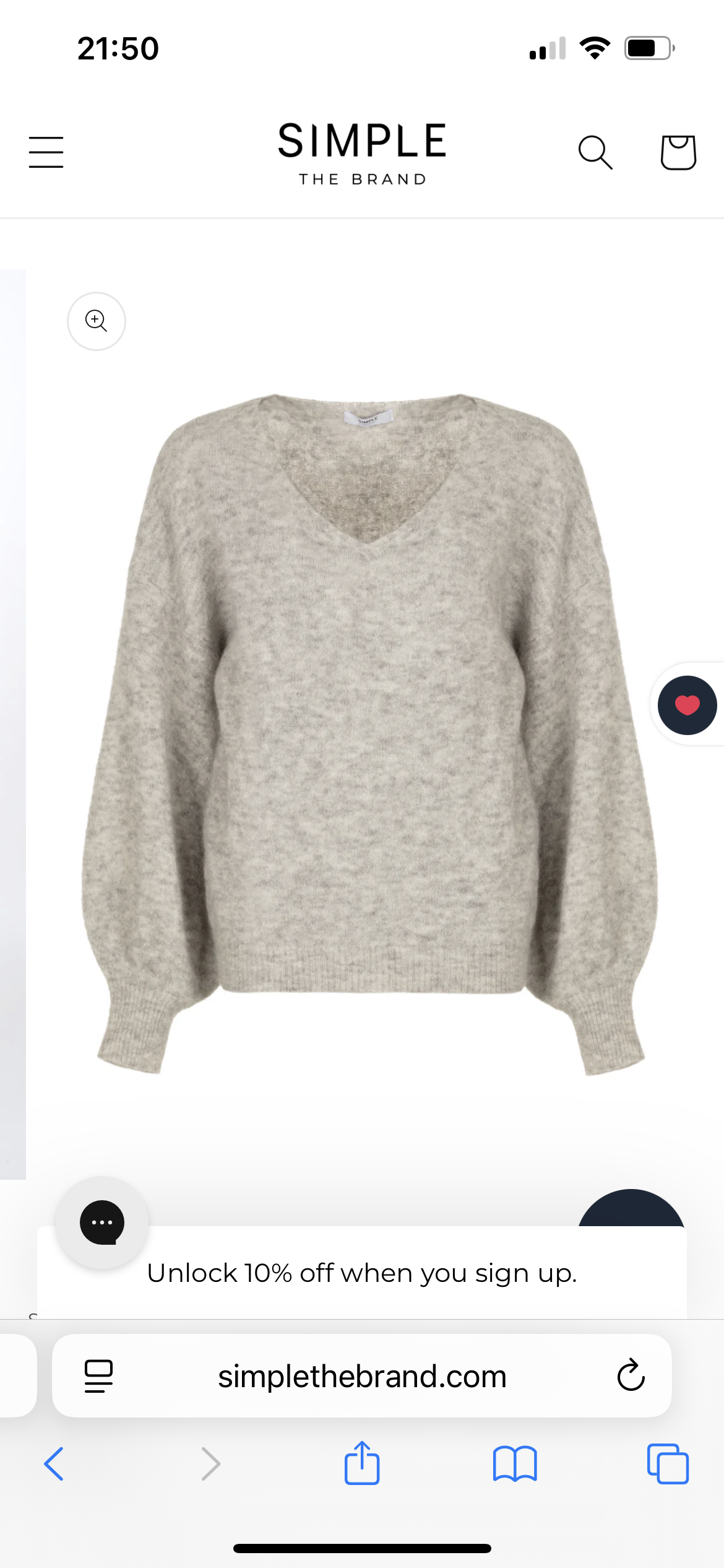 Simple The Brand Deux Sweater Grey Mel