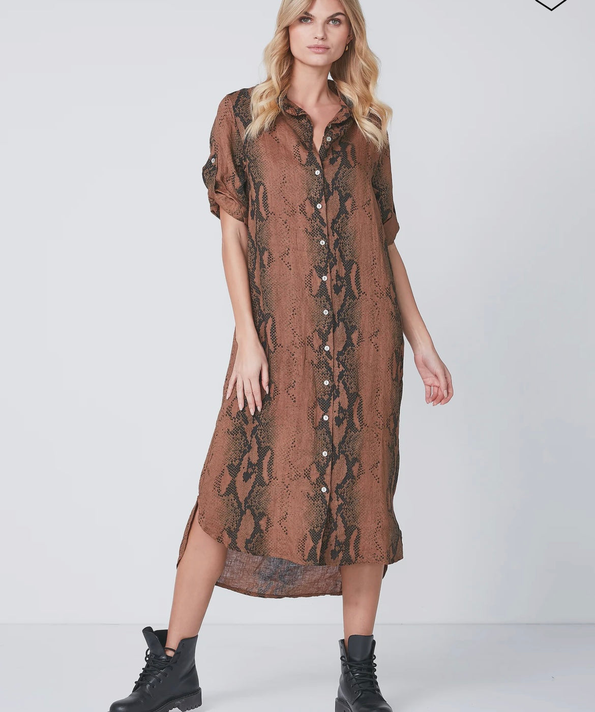 Nü Rosalil Leinenkleid