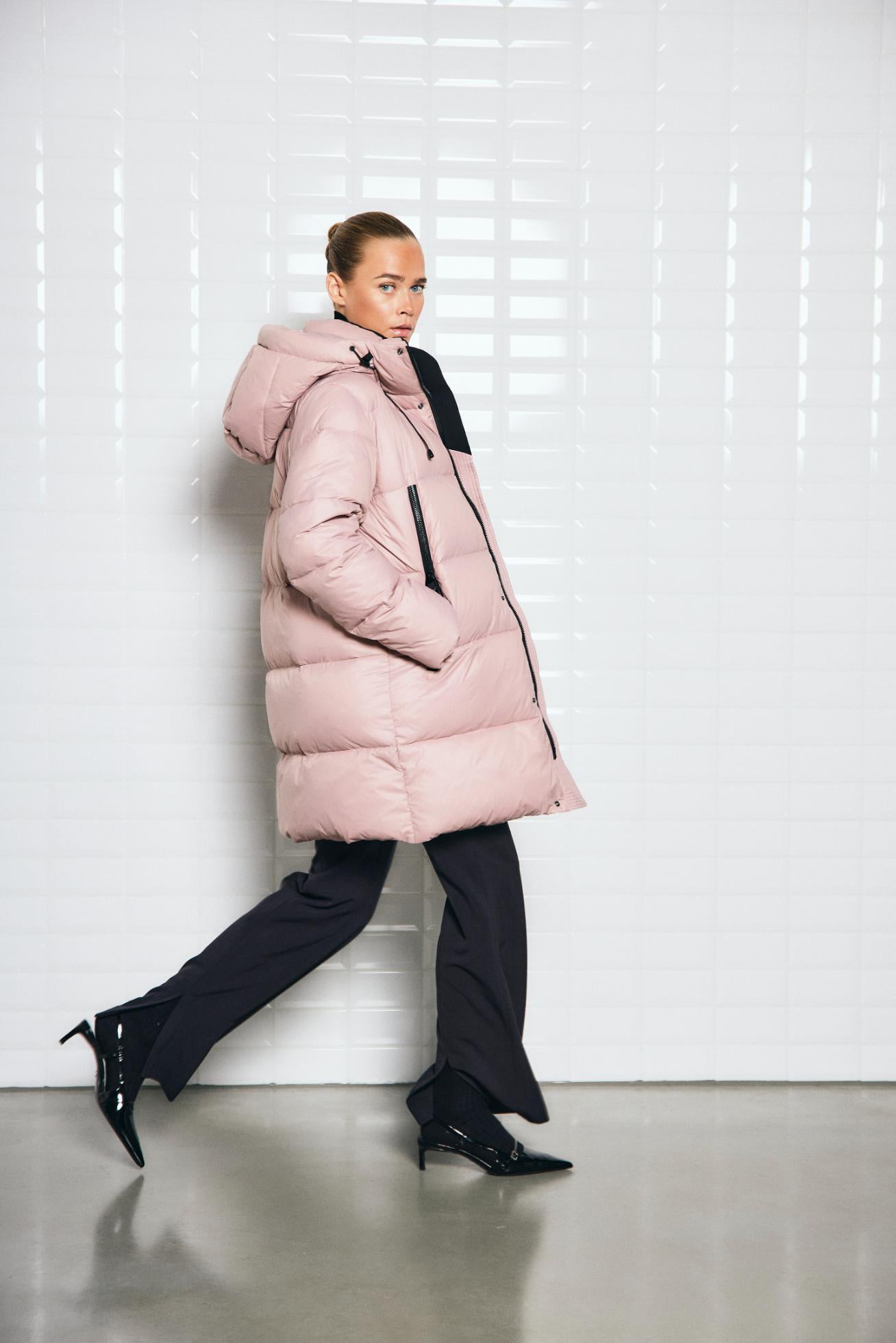 WBL Withblack ABBY 3/4 Puffer Coat Soft Rose