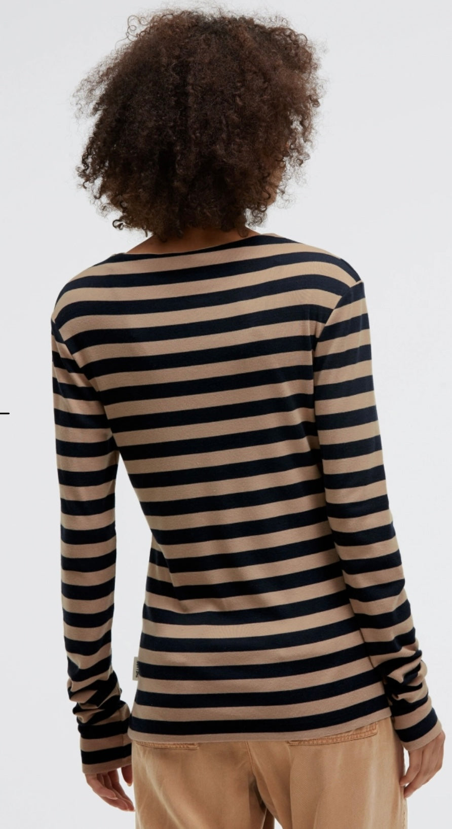 Senses The Label Gestreiftes Longsleeve TI:VOLI mit Mockkragen Blue Navy