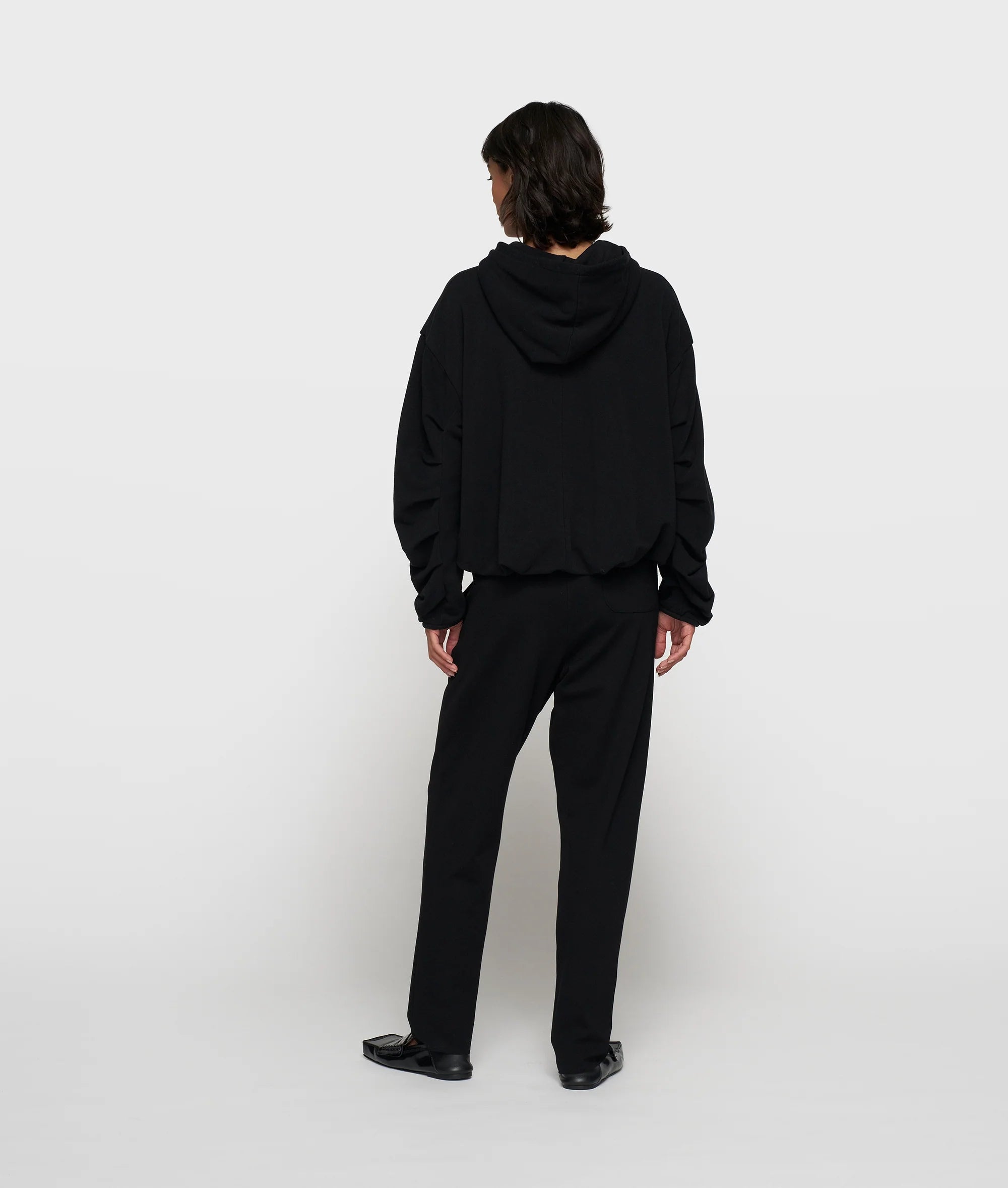 10 DAYS Pleated Balloon Hoodie schwarz